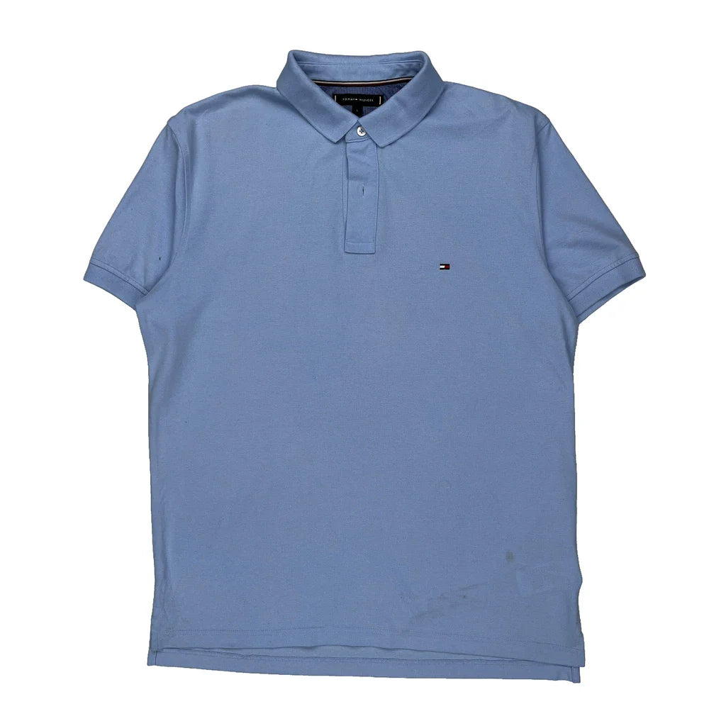Buy Tommy Hilfiger Polo Shirt - Large Blue Cotton Refurbished - $26.79 Tommy Hilfiger Polo Shirt - Large Blue Cotton Refurbished - Thrifted (note: this is a term often used to describe second- refurbished available on Cerqular