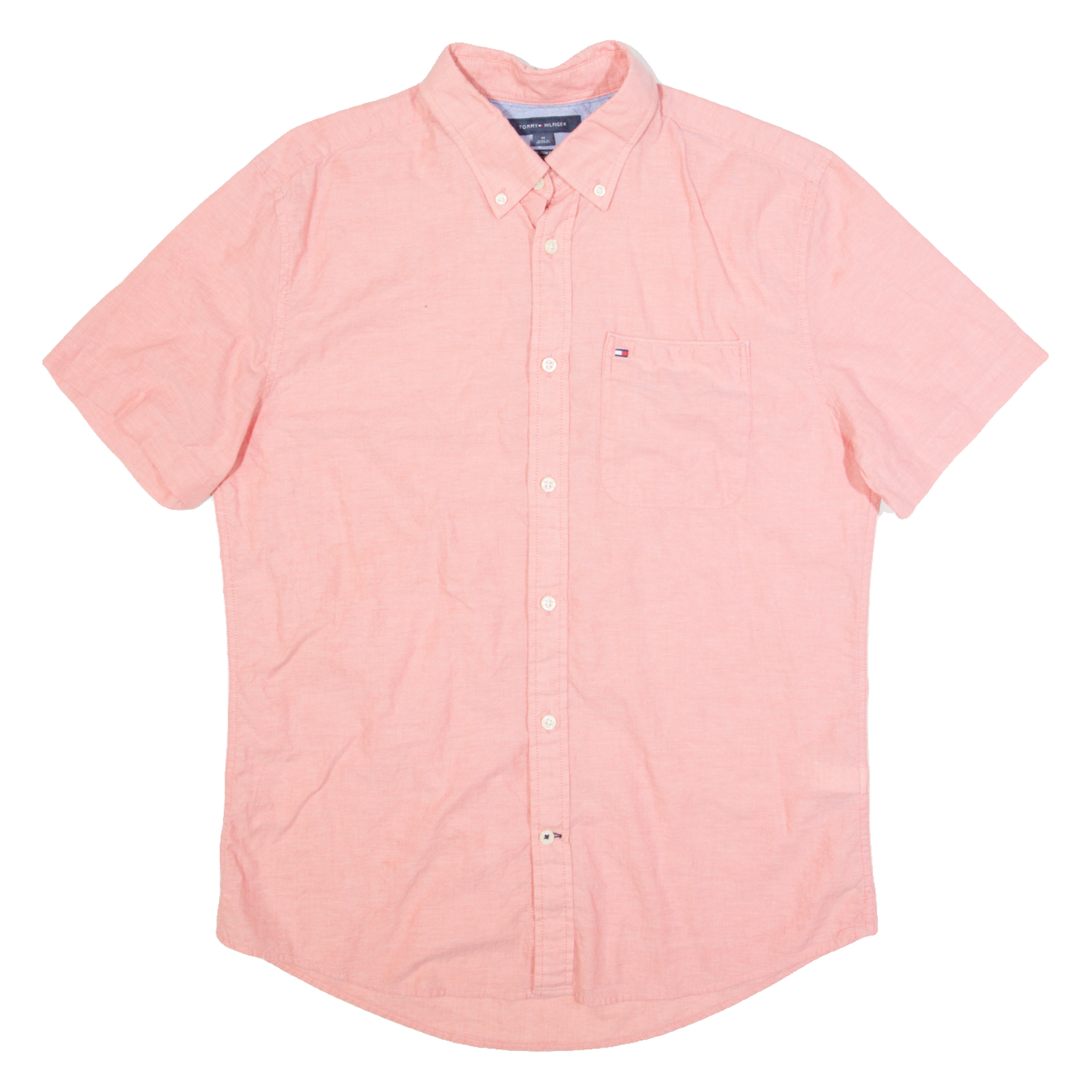 TOMMY HILFIGER Mens Plain Shirt Pink M Refurbished - N/A refurbished available on Cerqular