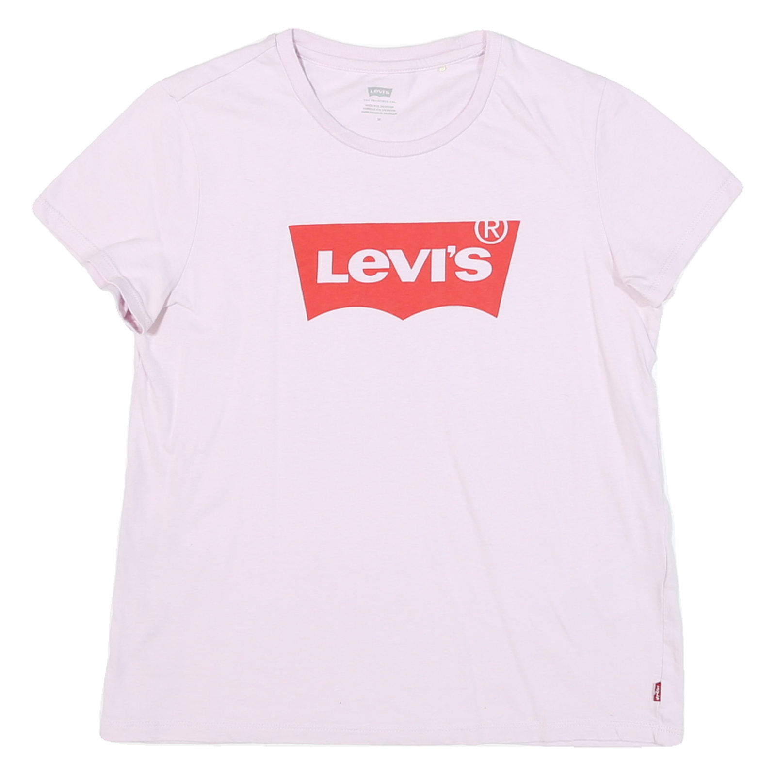 LEVI'S Womens White Red Logo Graphic T-Shirt M Short Sleeve Crew Neck Cotton Refurbished - N/A refurbished available on Cerqular
