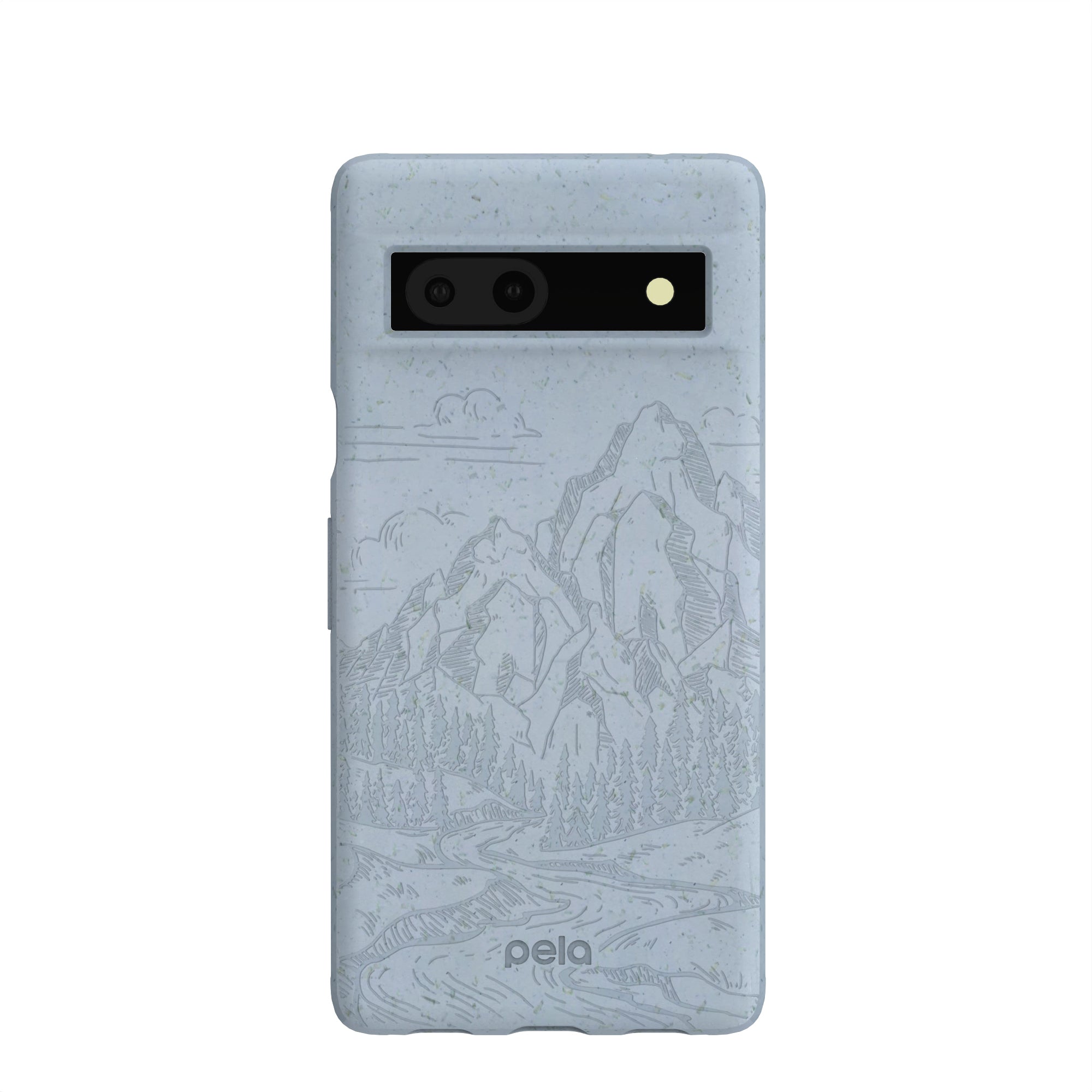 Powder Blue Rockies Google Pixel 7a Case Refurbished - Pela Case refurbished available on Cerqular