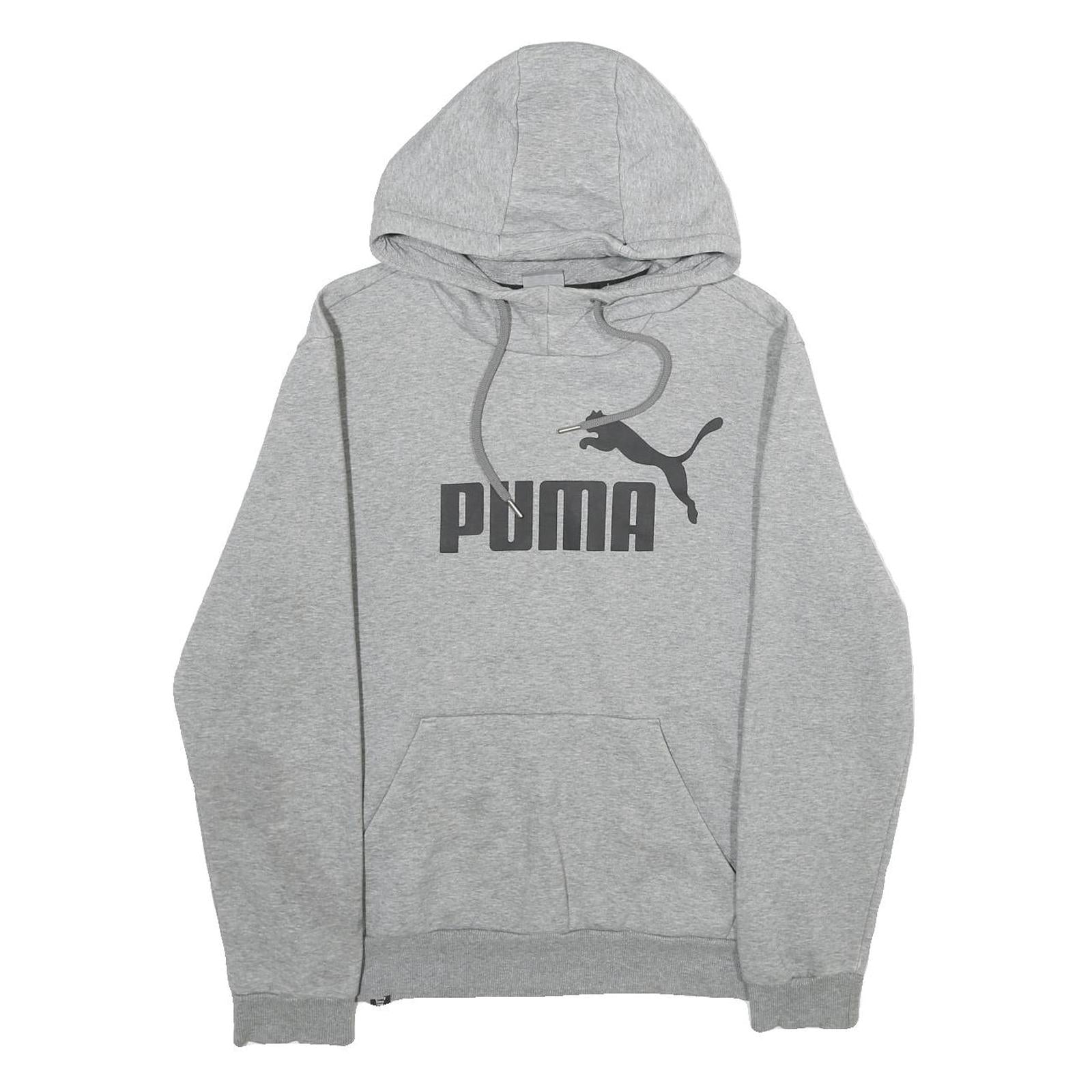PUMA Mens Grey Hoodie S Cotton Blend Pullover Sweatshirt Casual Refurbished - N/A refurbished available on Cerqular
