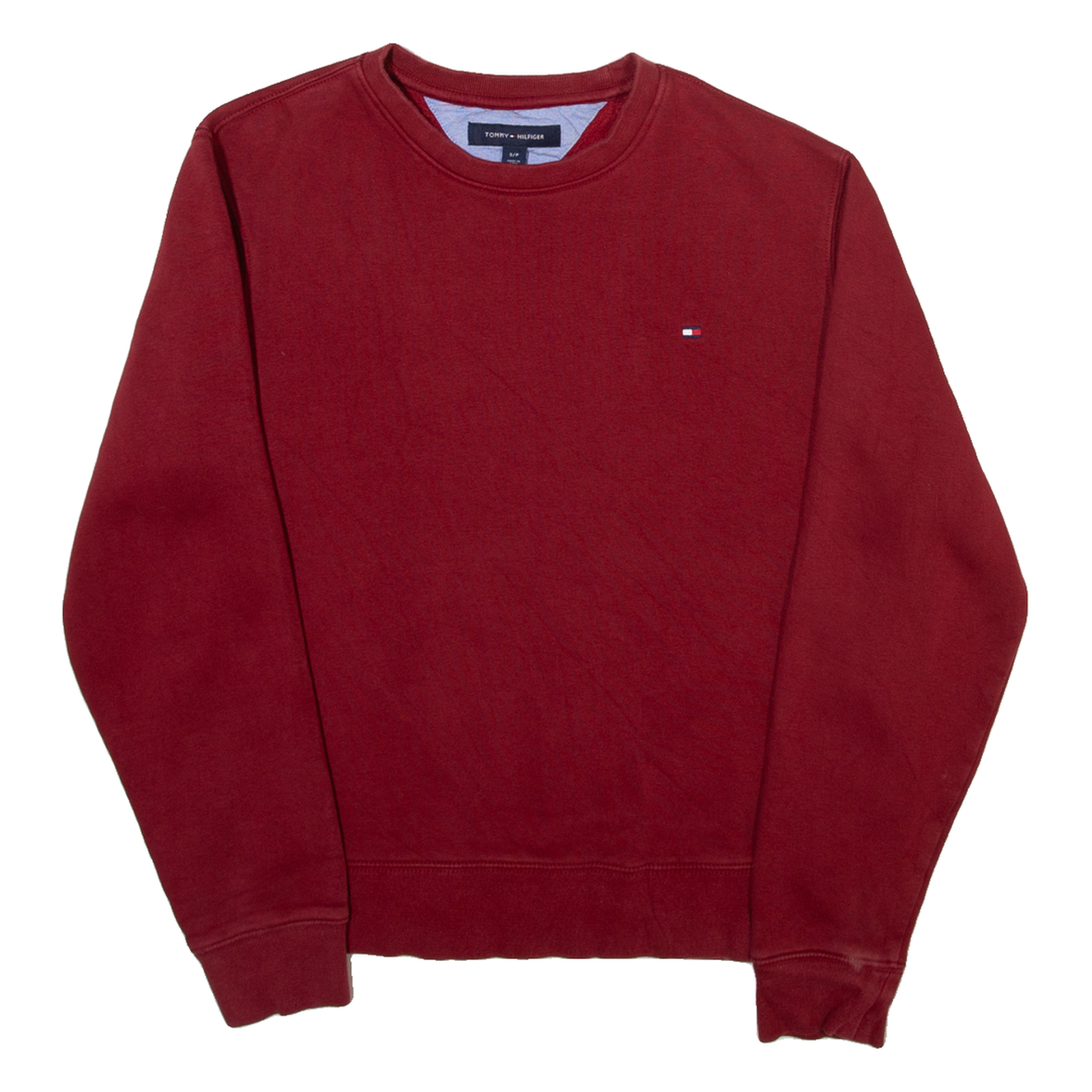 TOMMY HILFIGER Mens Sweatshirt Maroon S Refurbished - N/A refurbished available on Cerqular