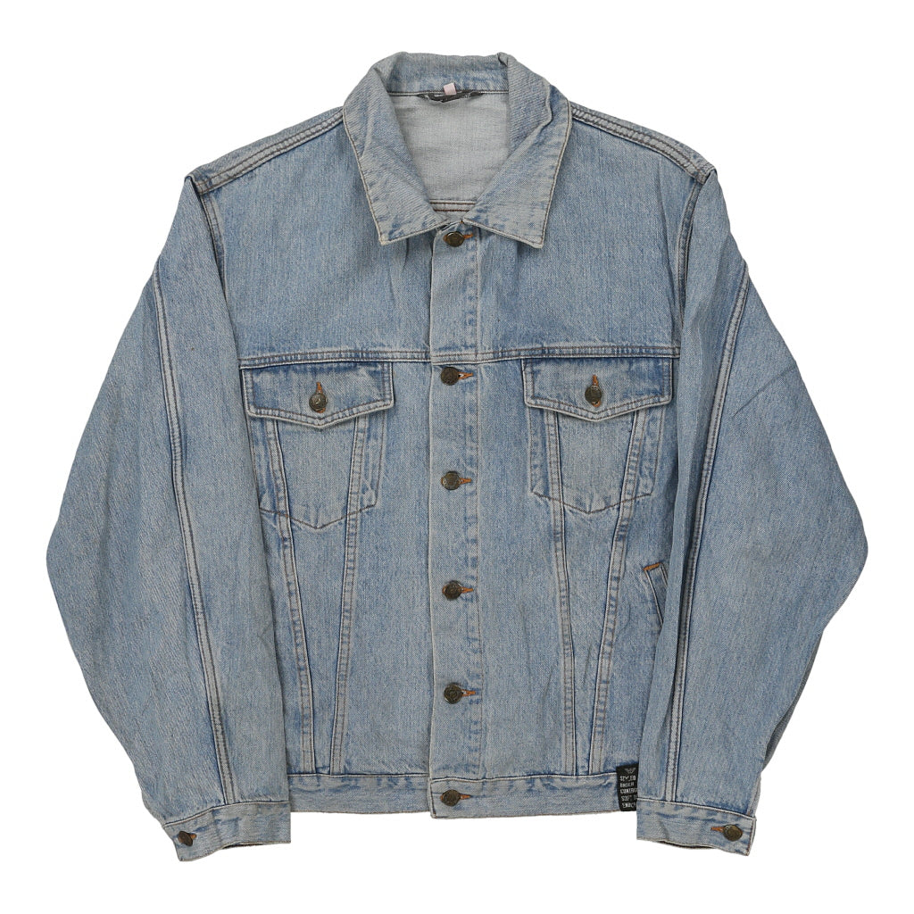 Emporio Armani Denim Jacket - Large Blue Cotton Refurbished - Thrifted (note: this is a term often used to describe second- refurbished available on Cerqular