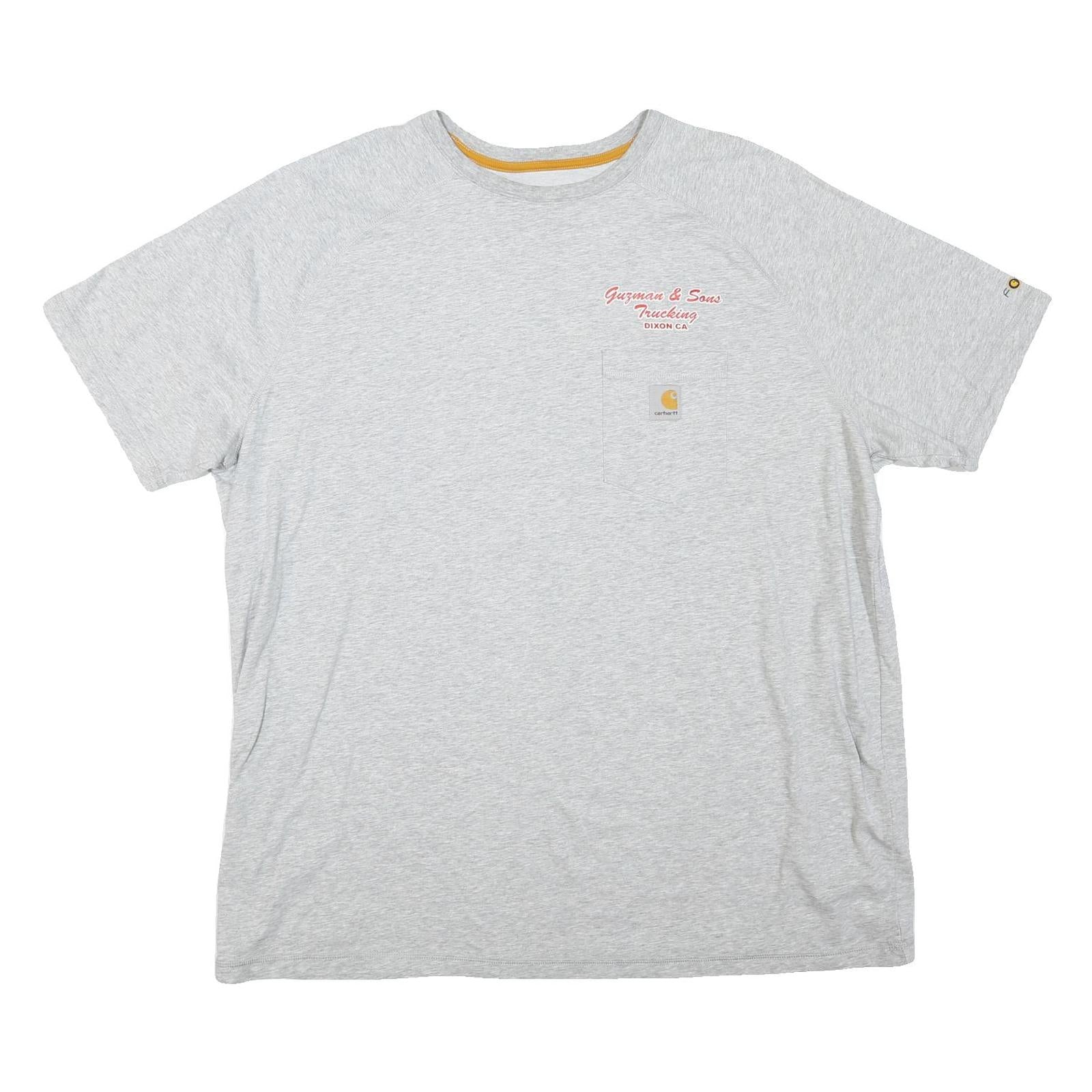 CARHARTT Mens Grey Graphic T-Shirt 2XL Short Sleeve Crew Neck Guzman Sons Refurbished - N/A refurbished available on Cerqular