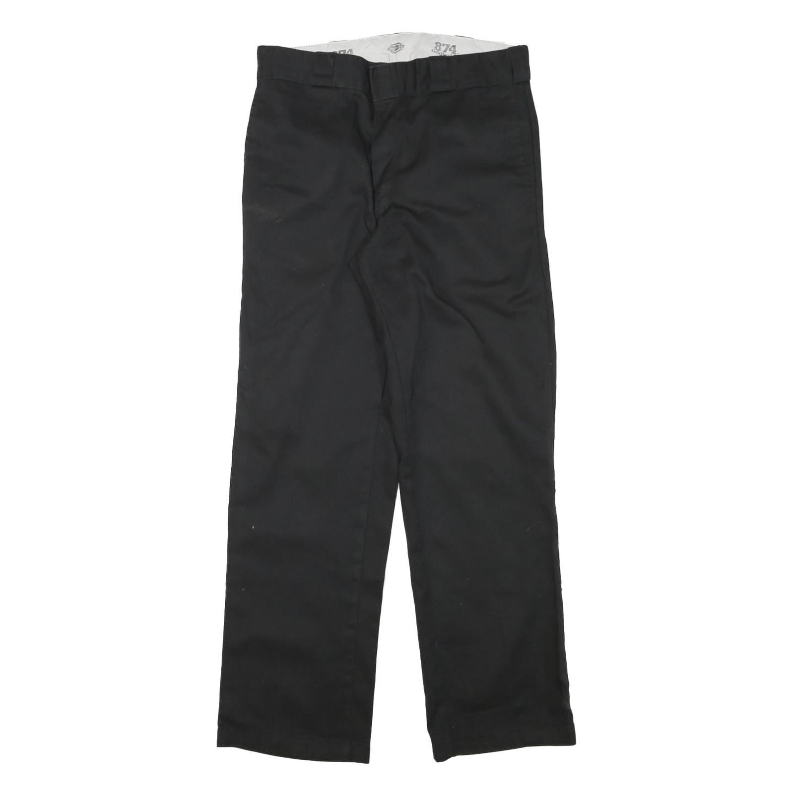 DICKIES Mens Cotton Blend Black Regular Straight Trousers W31 L29 Workwear Refurbished - N/A refurbished available on Cerqular