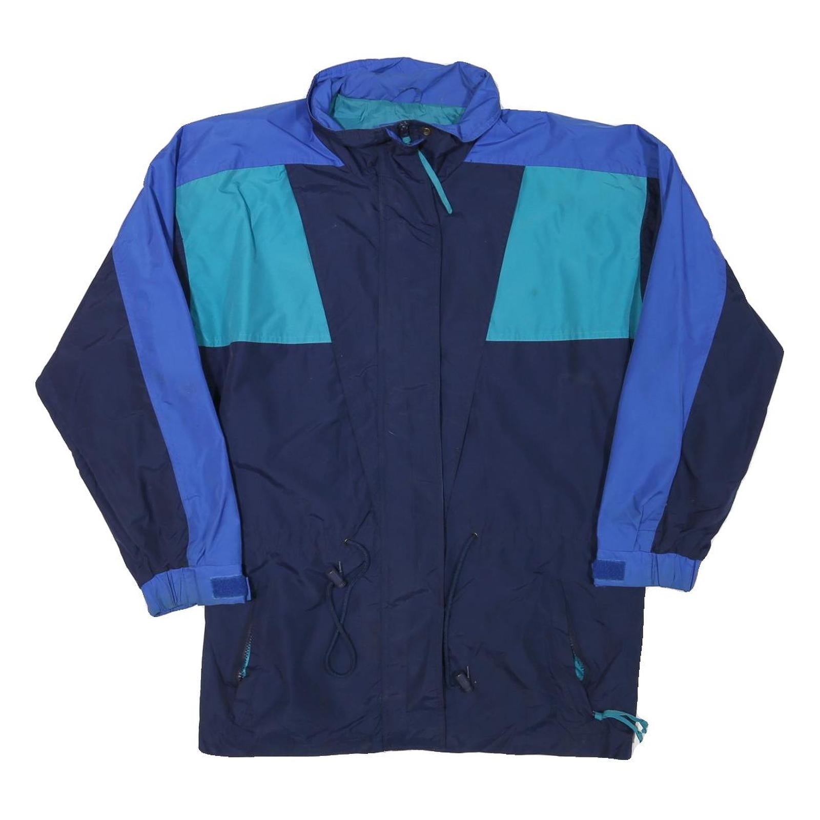 HUNT CLUB Womens Blue Navy & Teal Sporty Zip Jacket S Polyester Blend Refurbished - N/A refurbished available on Cerqular