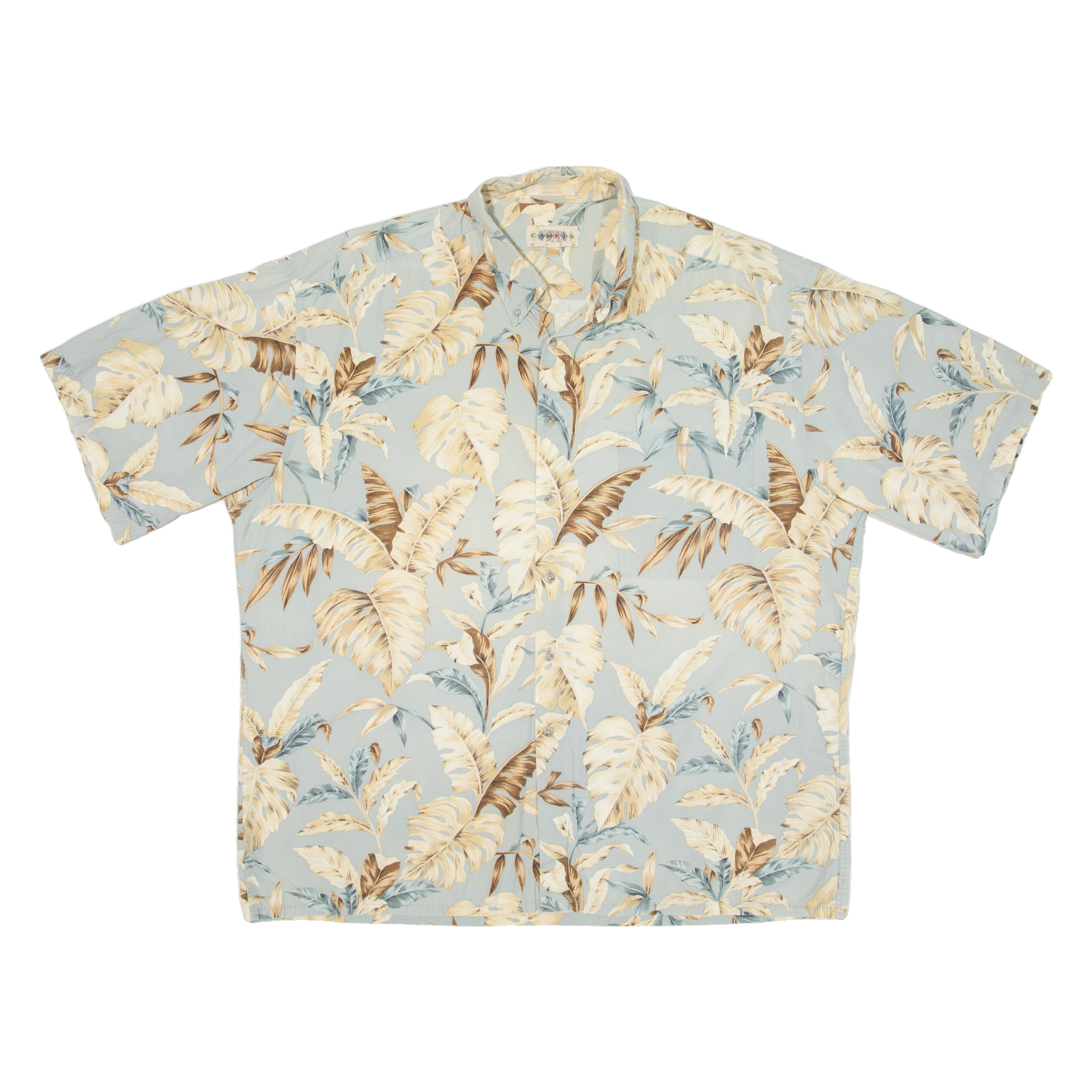CAMPIA Mens Hawaiian Shirt Blue Floral 2XL Refurbished - N/A refurbished available on Cerqular