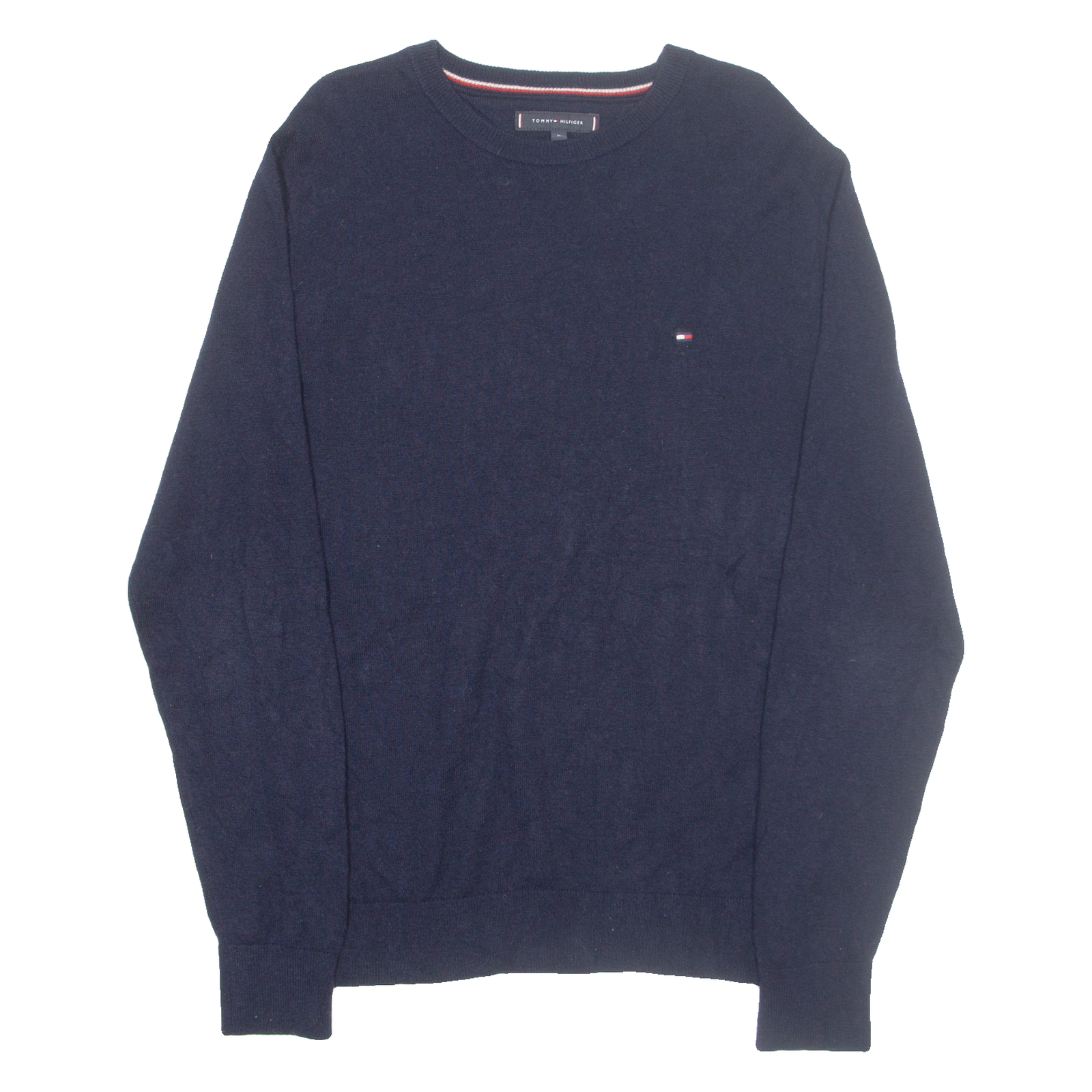 TOMMY HILFIGER Mens Jumper Blue Tight Knit Wool M Refurbished - N/A refurbished available on Cerqular