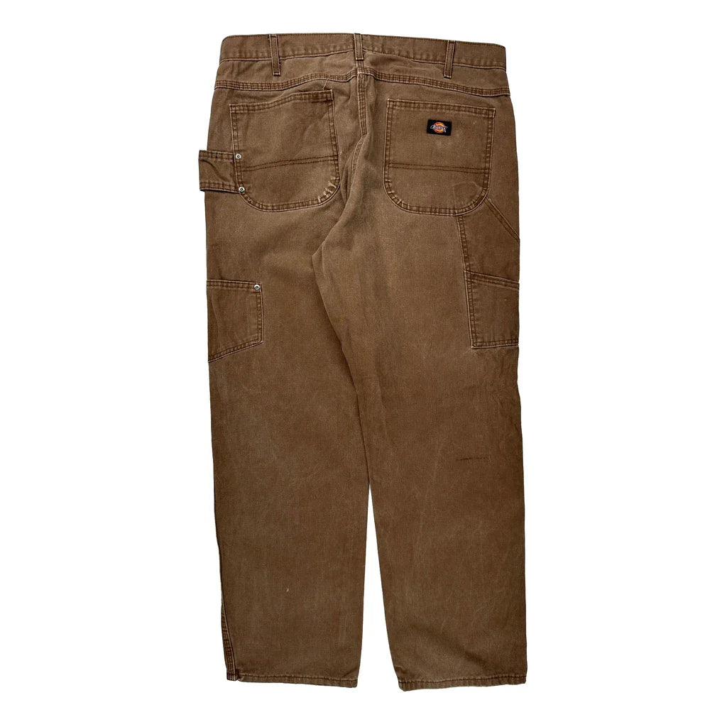 Buy Dickies Carpenter Trousers - 36W 31L Brown Cotton Refurbished - $57.61 Dickies Carpenter Trousers - 36W 31L Brown Cotton Refurbished - Thrifted (note: this is a term often used to describe second- refurbished available on Cerqular