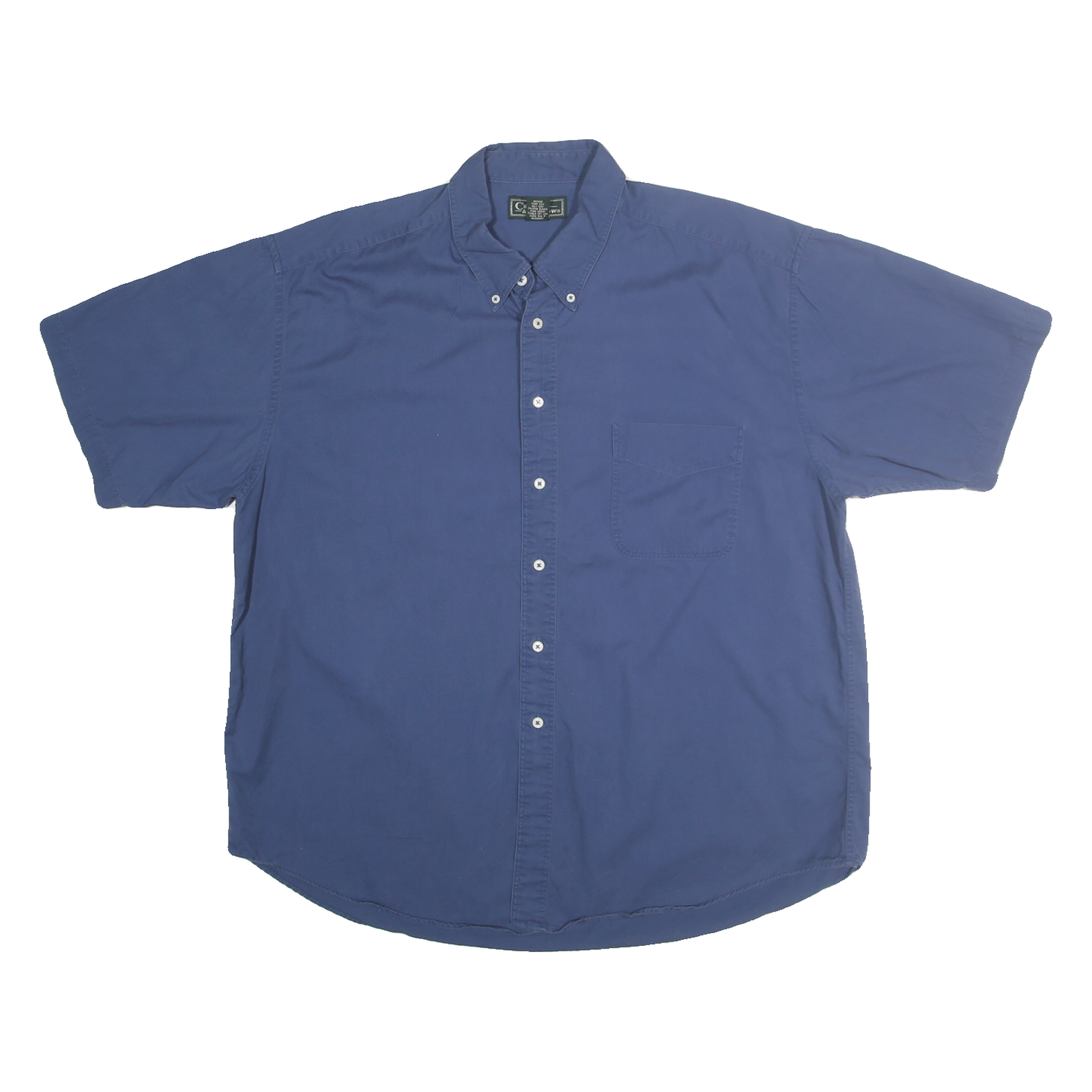 CROFT & BARROW Mens Blue Cotton Short Sleeve Button Shirt XL Casual Relaxed Fit Refurbished - N/A refurbished available on Cerqular