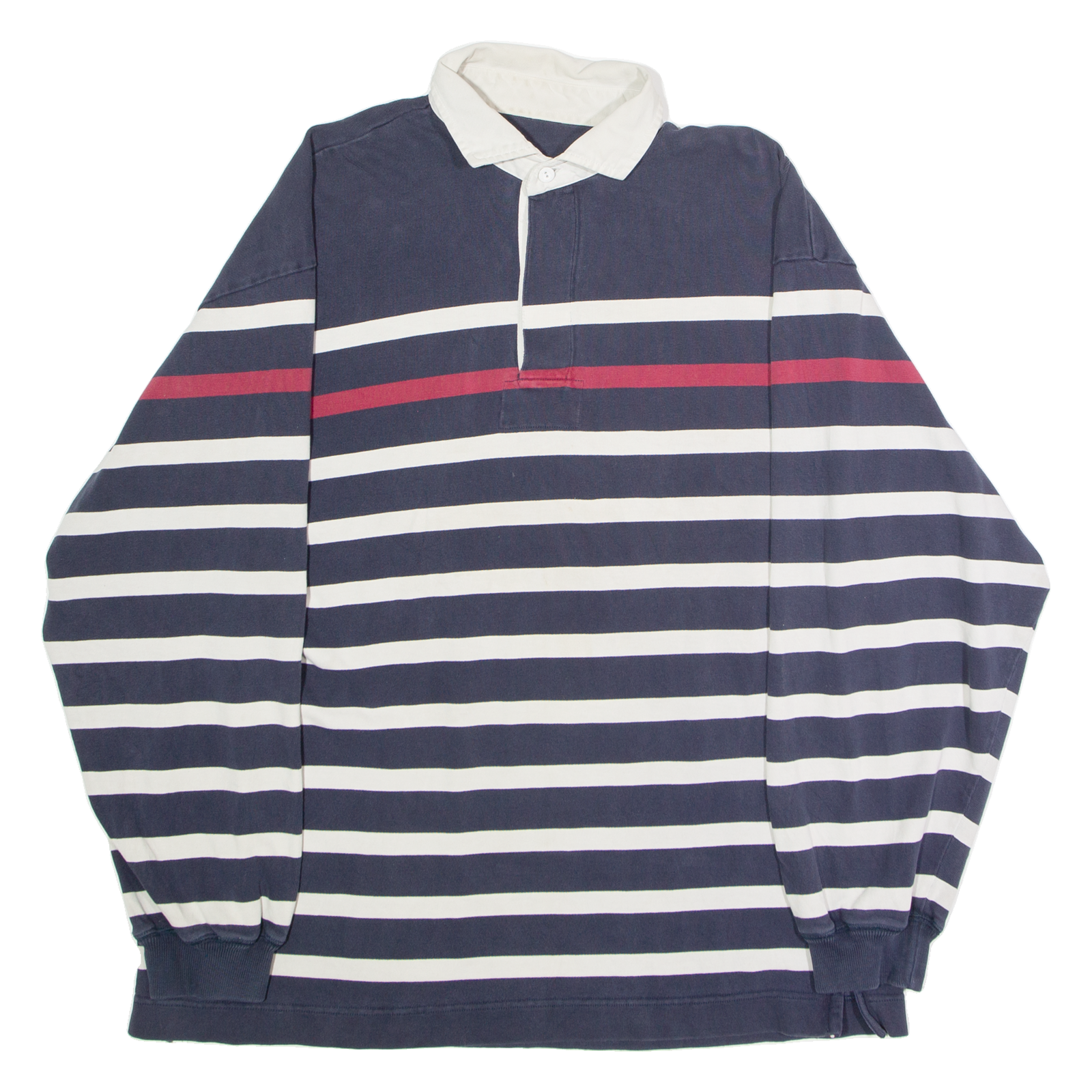 NAUTICA Mens Polo Shirt Blue Striped Long Sleeve XL Refurbished - N/A refurbished available on Cerqular