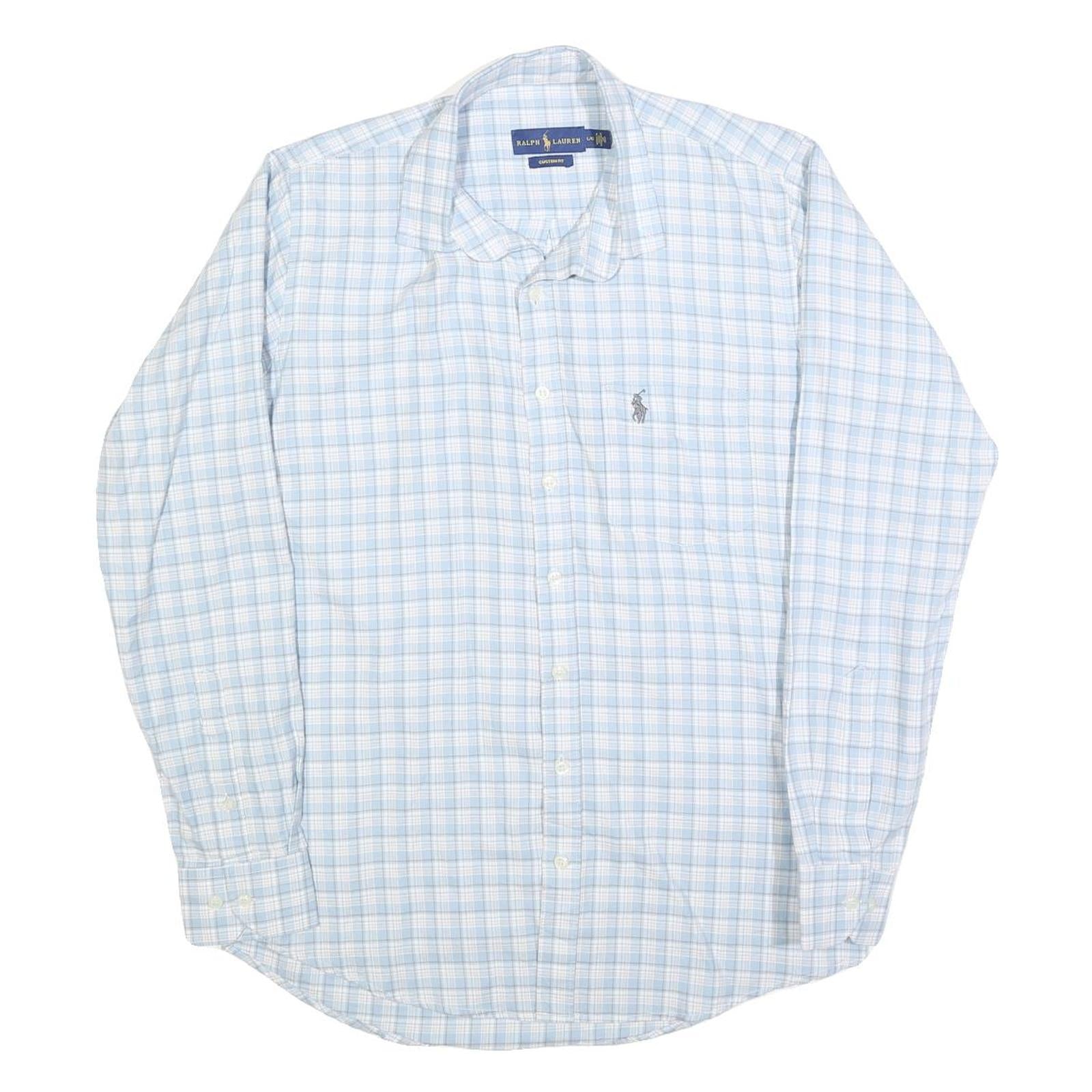 Buy RALPH LAUREN Mens Blue & White Check Shirt L Button-Down Collar Long Sleeve Refurbished - $40.29 RALPH LAUREN Mens Blue & White Check Shirt L Button-Down Collar Long Sleeve Refurbished - N/A refurbished available on Cerqular