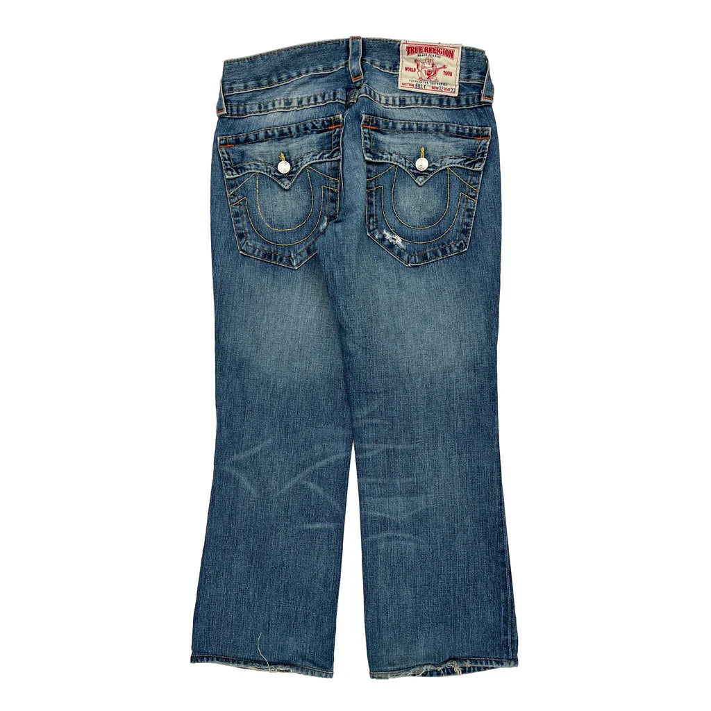 True Religion Boot Cut Jeans - 34W UK 10 Blue Cotton Refurbished - Thrifted (note: this is a term often used to describe second- refurbished available on Cerqular