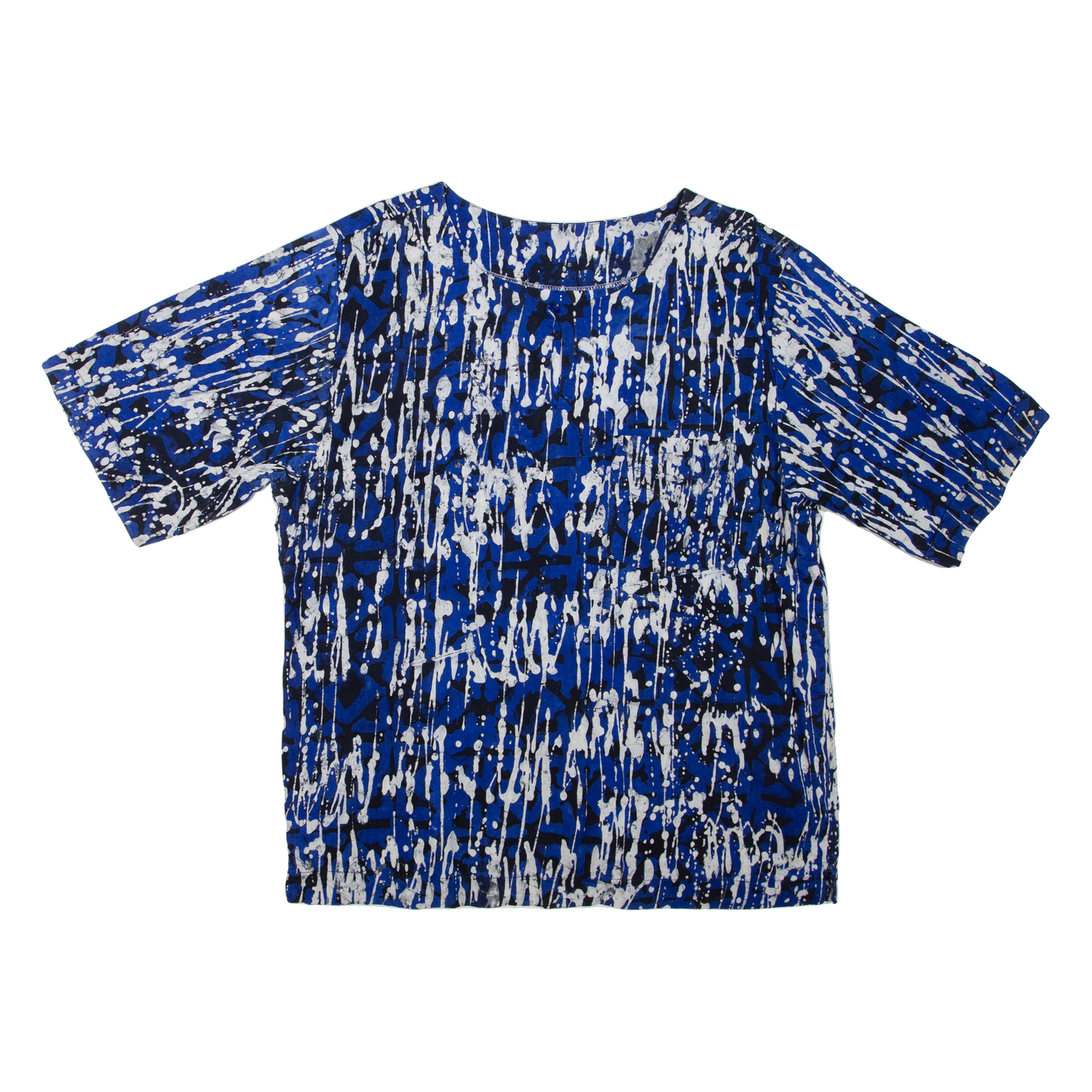 Womens Printed Top Blue Crazy Pattern L Refurbished - N/A refurbished available on Cerqular