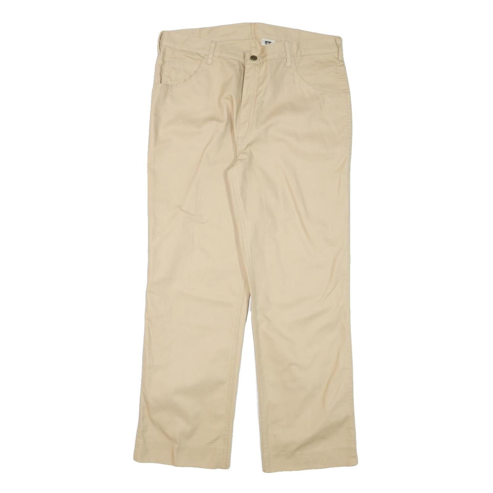 Buy TOP Mens Cotton Blend Beige Regular Fit Trousers W34 L28 Plain Zip Closure Refurbished - $20.79 TOP Mens Cotton Blend Beige Regular Fit Trousers W34 L28 Plain Zip Closure Refurbished - N/A refurbished available on Cerqular