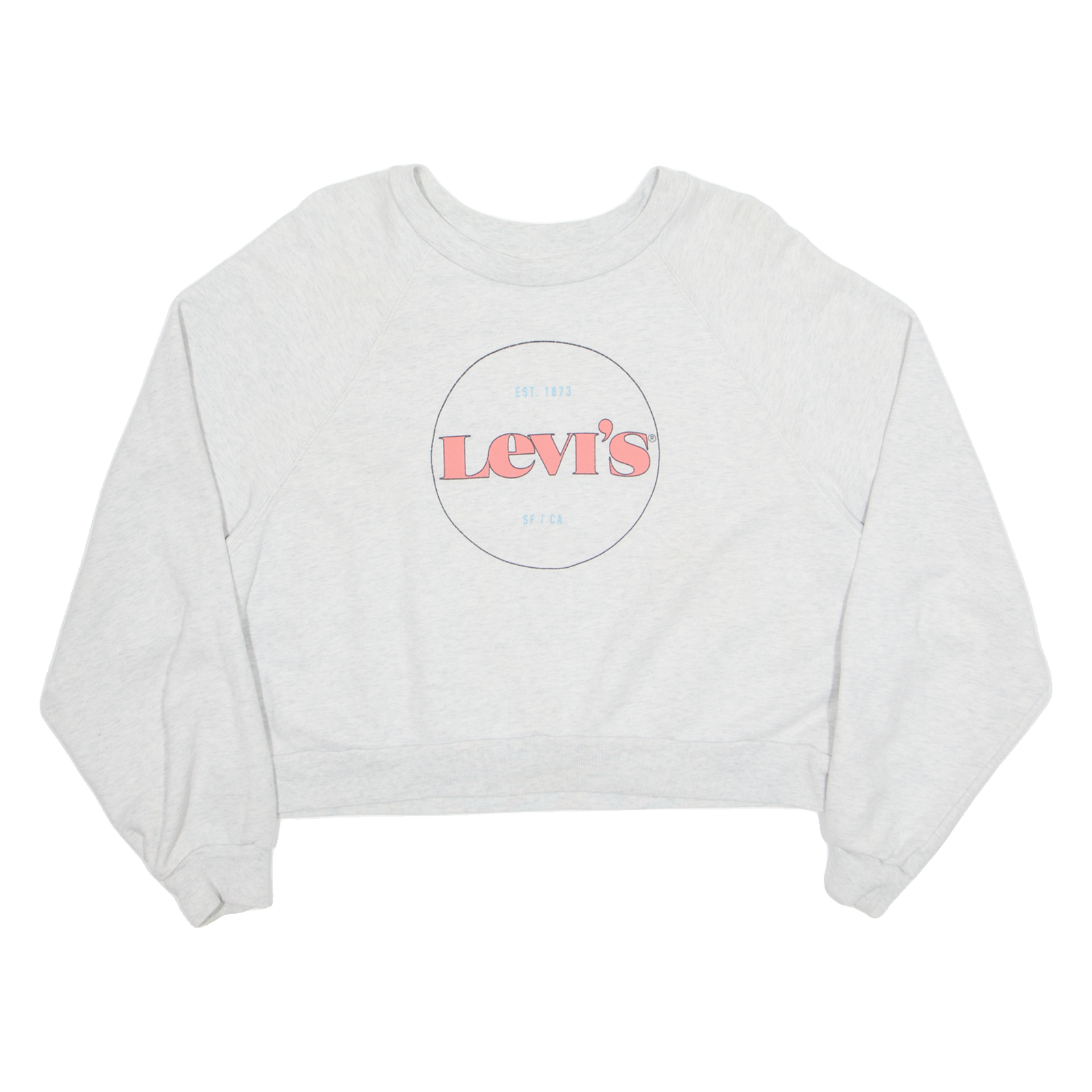 LEVI'S Cropped Womens Sweatshirt Grey S Refurbished - N/A refurbished available on Cerqular