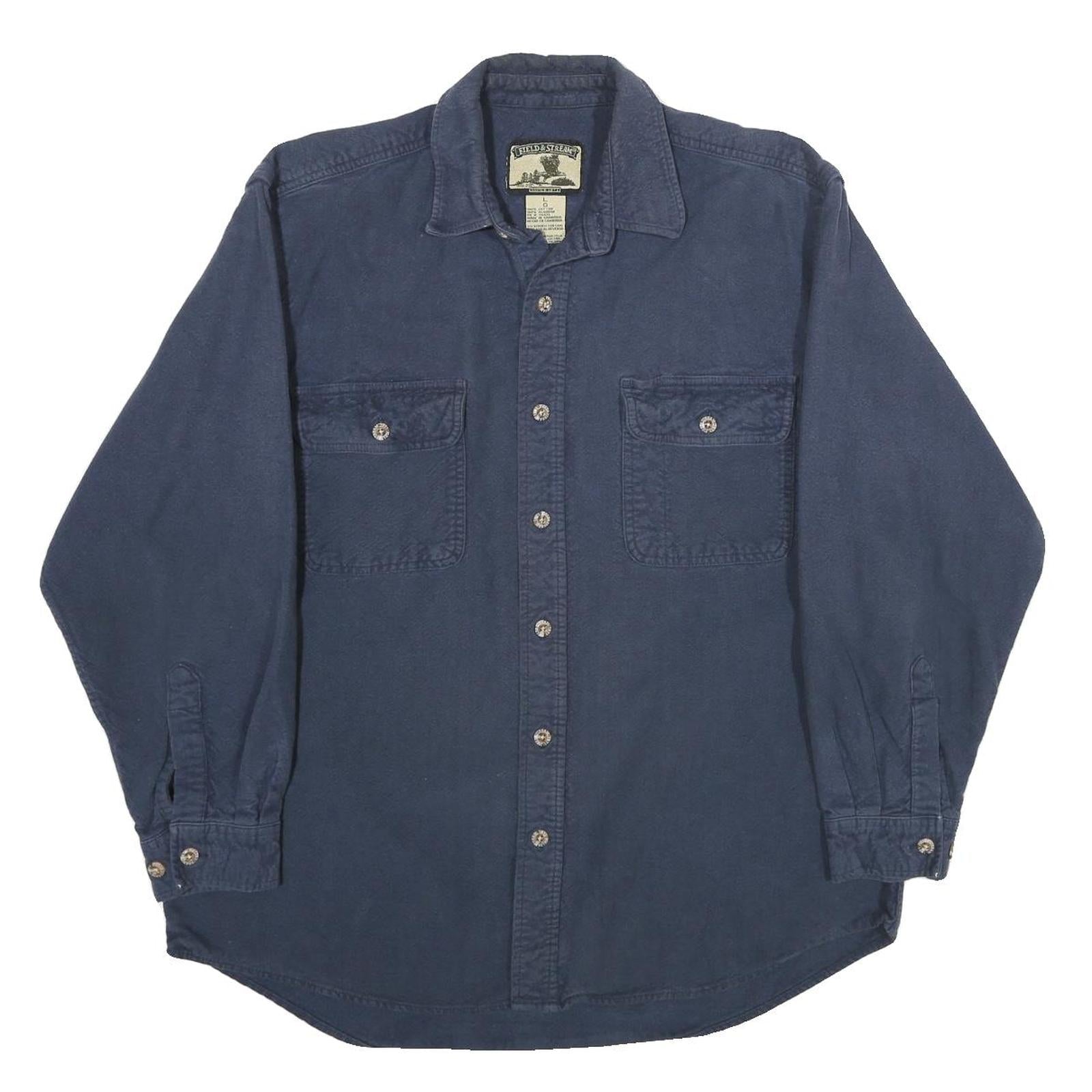 Buy FIELD & STREAM Mens Blue Cotton Long Sleeve Shirt L Casual Button Front Refurbished - $38.99 FIELD & STREAM Mens Blue Cotton Long Sleeve Shirt L Casual Button Front Refurbished - N/A refurbished available on Cerqular
