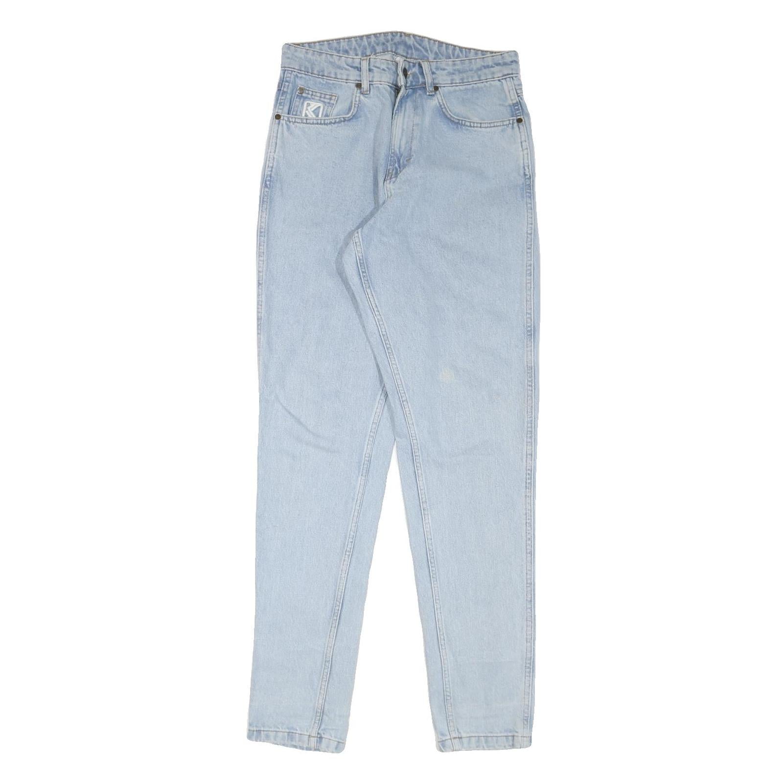 KARL KANI Womens Jeans Blue Regular Skinny Denim Light W30 L33 Stylish Logo Refurbished - N/A refurbished available on Cerqular