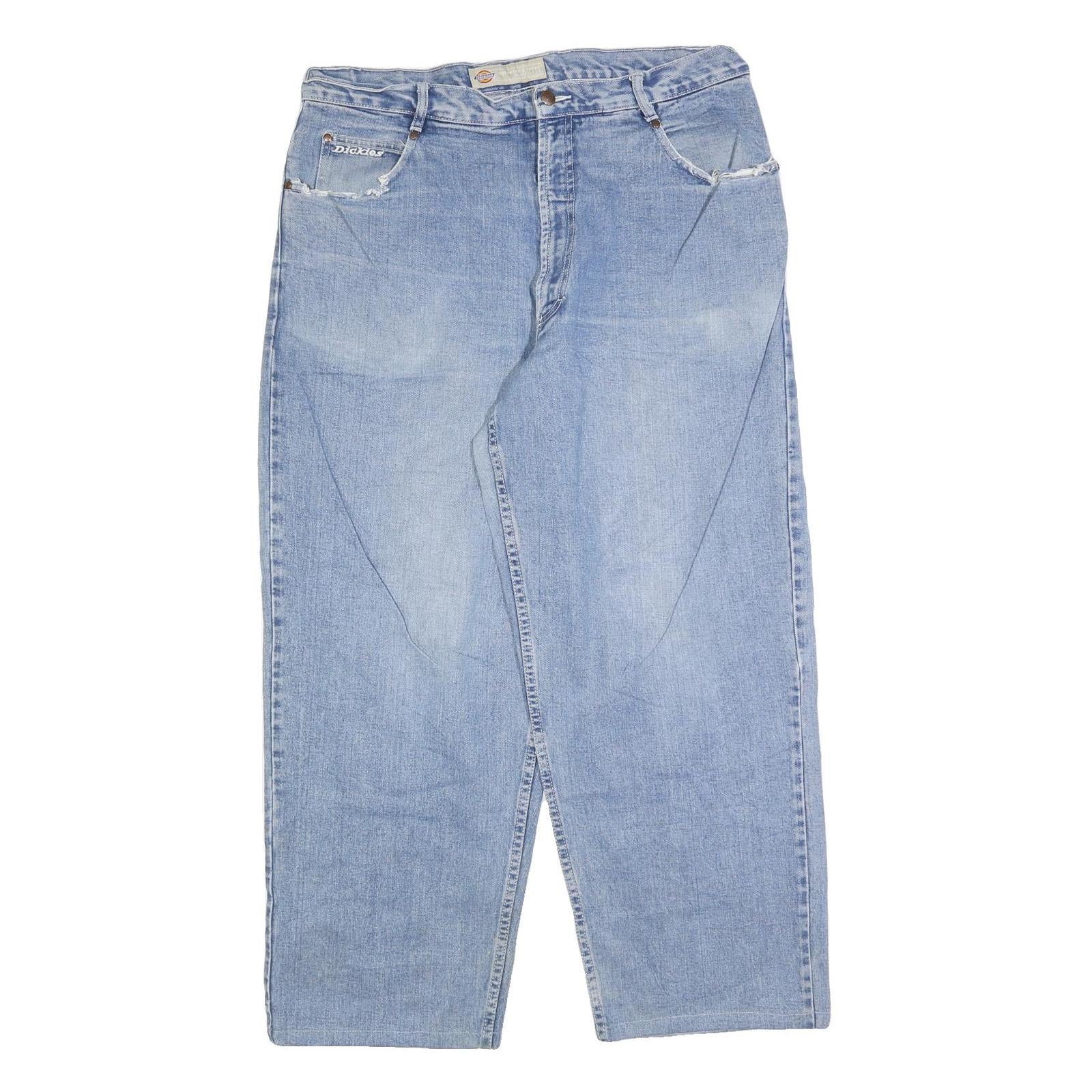 DICKIES Mens Relaxed Light Blue Denim Jeans W38 L30 Casual Cotton Blend Zip Refurbished - N/A refurbished available on Cerqular