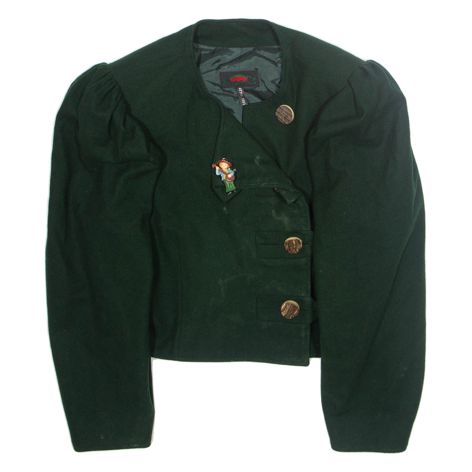 Womens Blazer Jacket Green Wool S Refurbished - N/A refurbished available on Cerqular