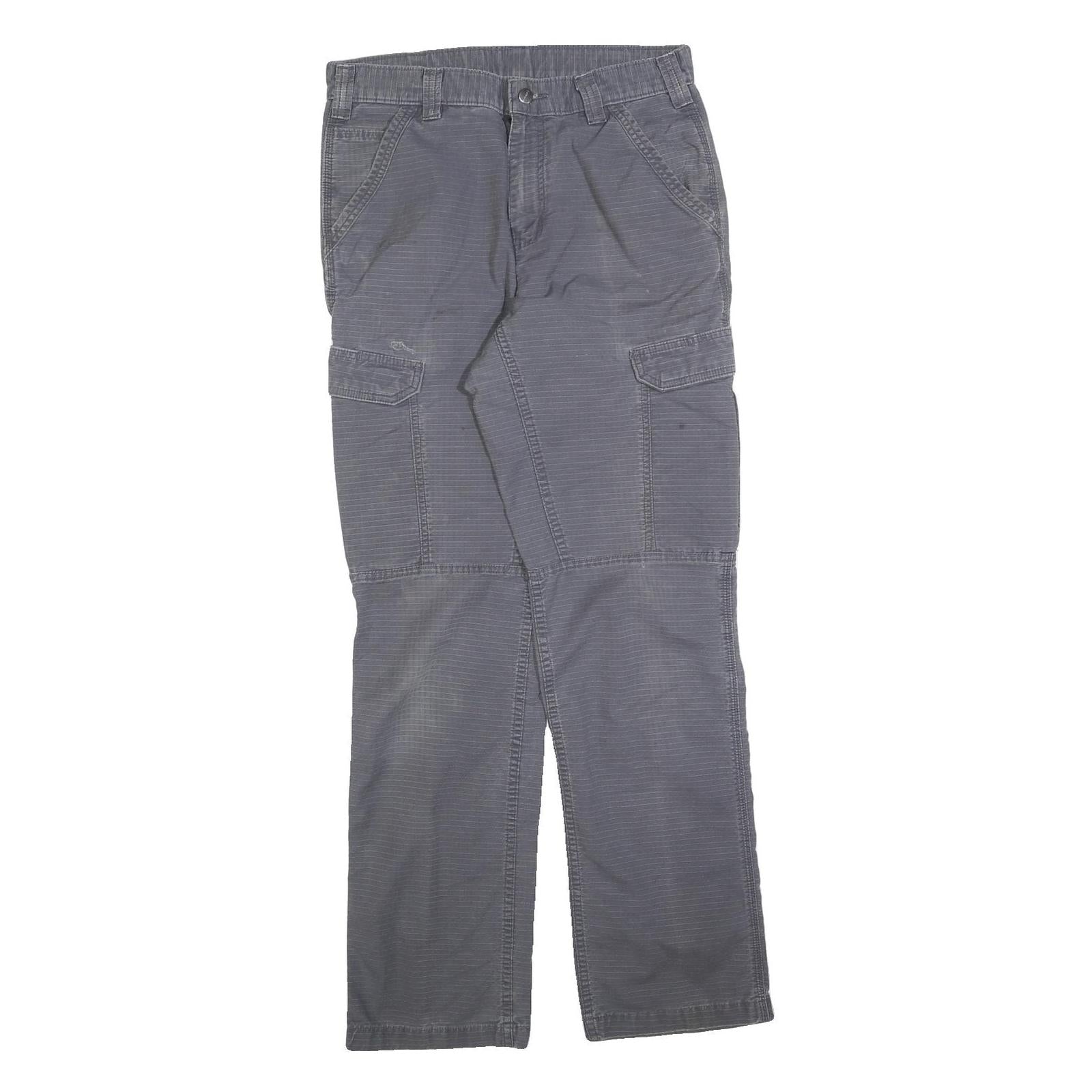 CARHARTT Mens Grey Relaxed Straight Trousers W32 L34 Durable Cotton Blend Refurbished - N/A refurbished available on Cerqular