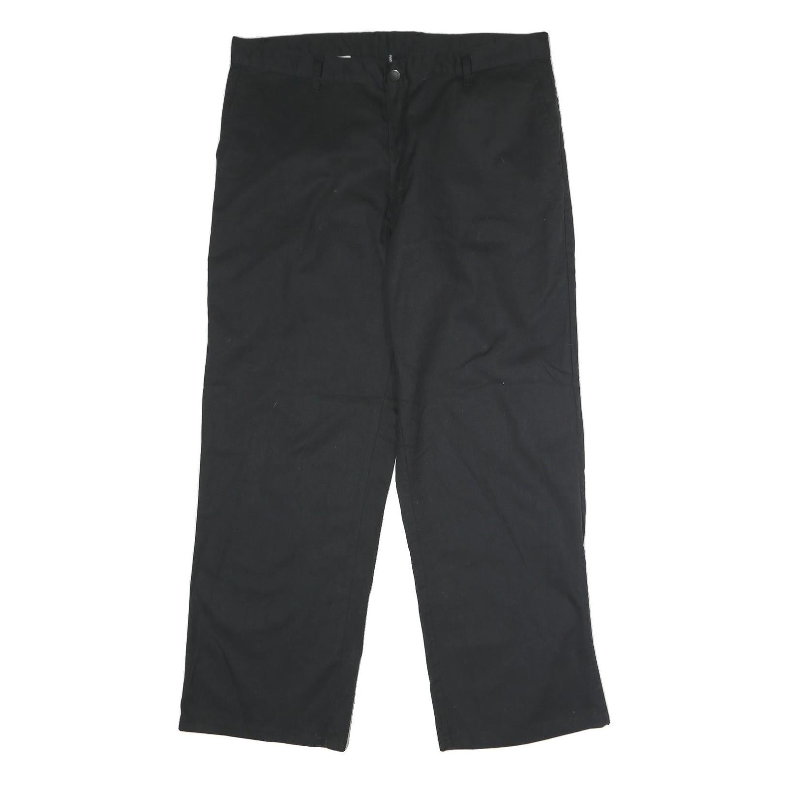 DICKIES Mens Black Regular Fit Straight Leg Trousers W40 L30 Workwear Zip Refurbished - N/A refurbished available on Cerqular