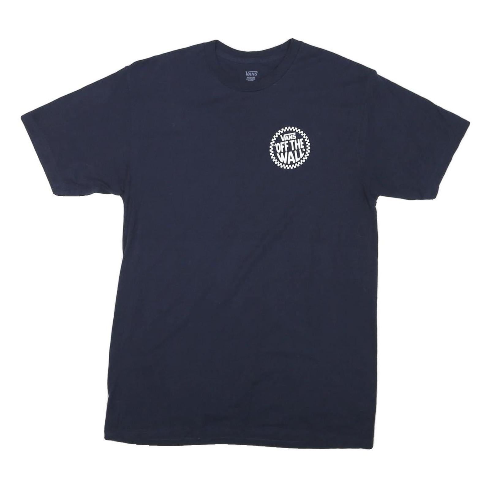VANS Mens Navy Blue Off The Wall Graphic T-Shirt M Short Sleeve Crew Neck Casual Refurbished - N/A refurbished available on Cerqular