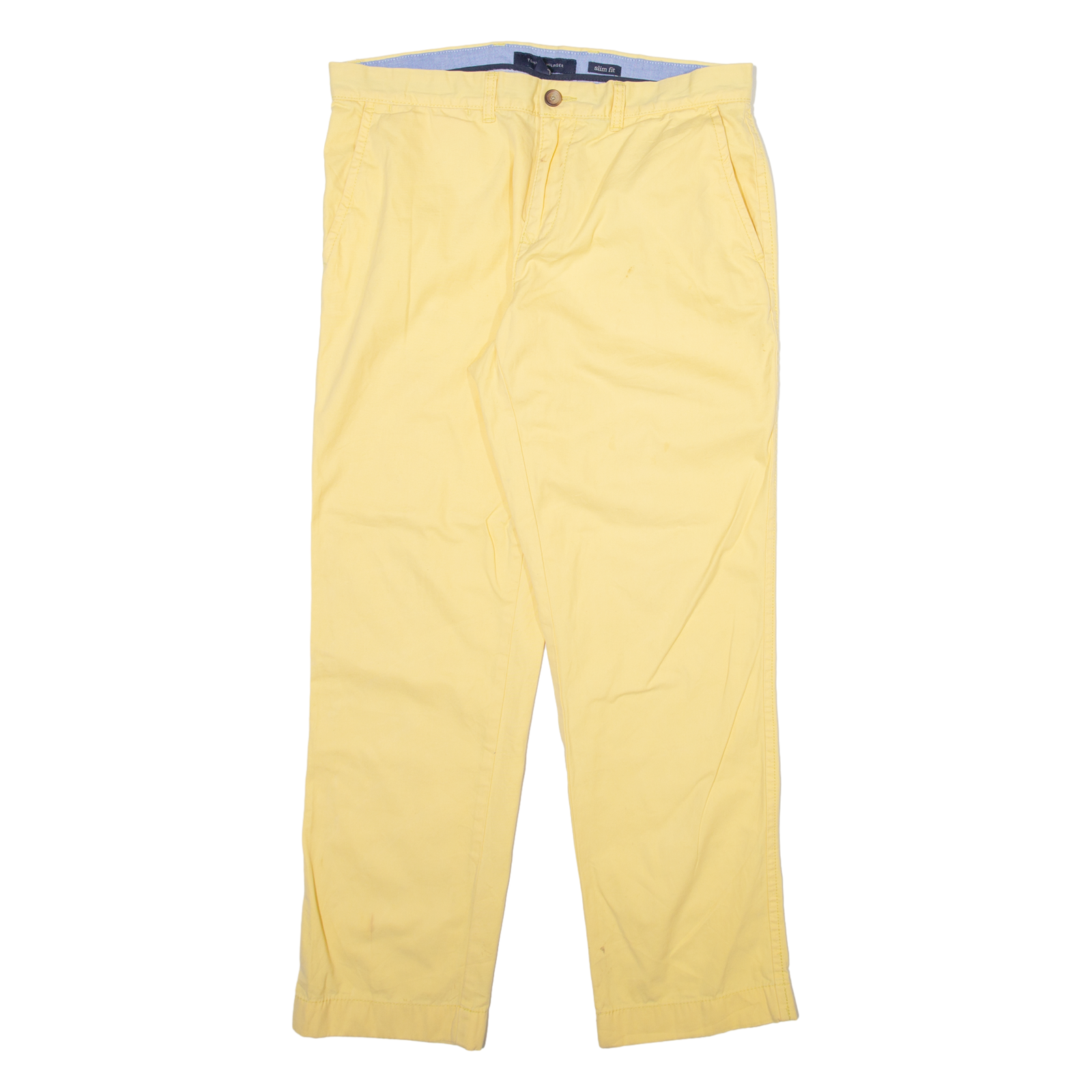 TOMMY HILFIGER Mens Trousers Yellow Slim Straight W33 L30 Refurbished - N/A refurbished available on Cerqular