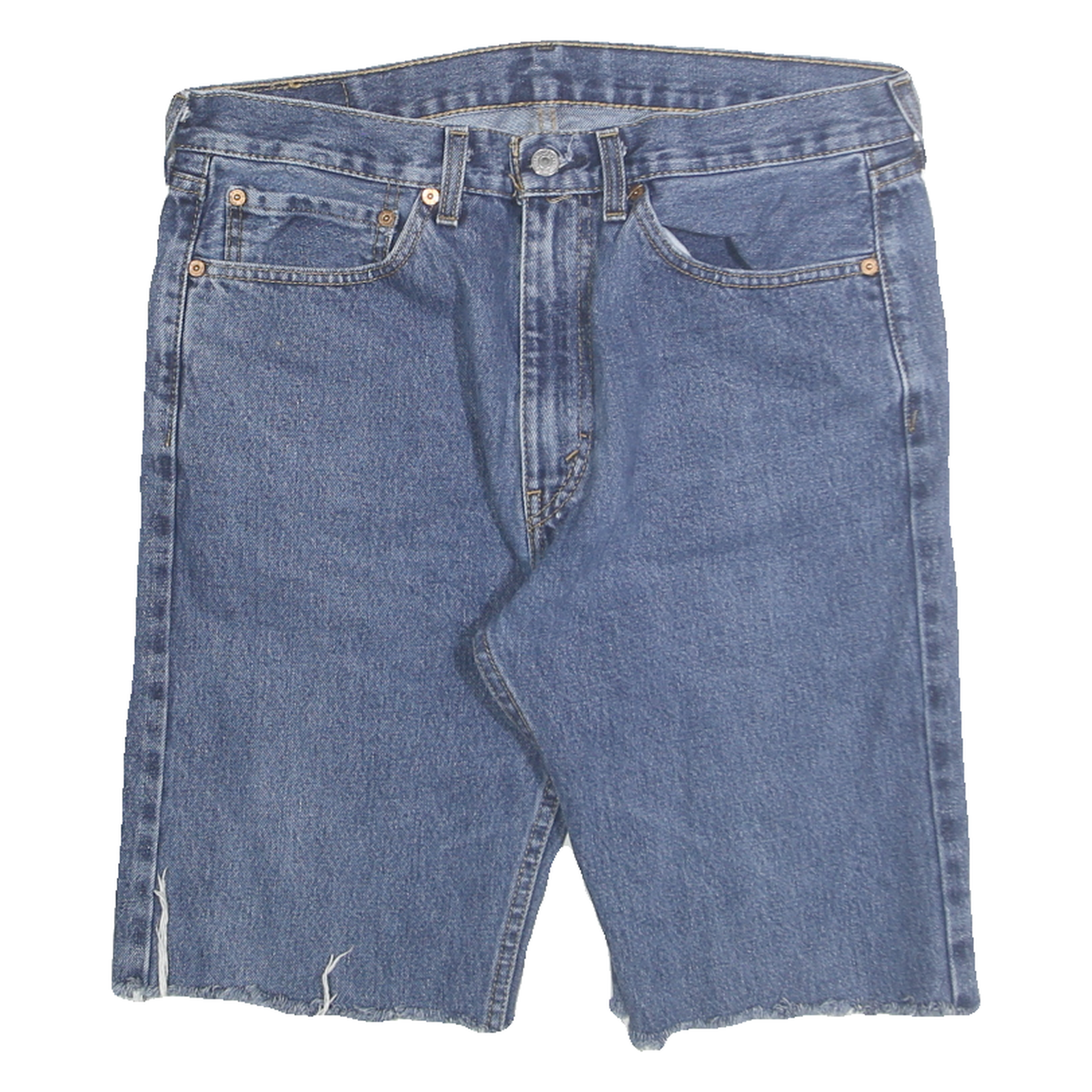 LEVI'S Mens Denim Blue Cut-Off Shorts L W34 Casual Cotton Blend Refurbished - N/A refurbished available on Cerqular