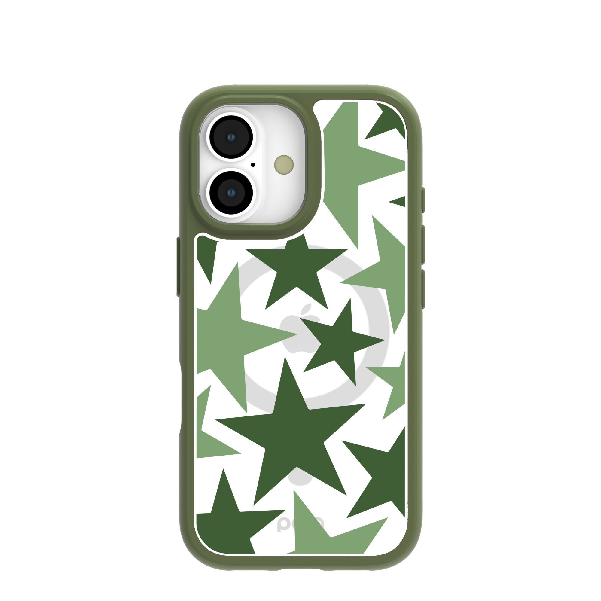 Clear Green Glow iPhone 17 Case With Forest Floor Ridge (MagSafe included) Refurbished - Pela Case refurbished available on Cerqular