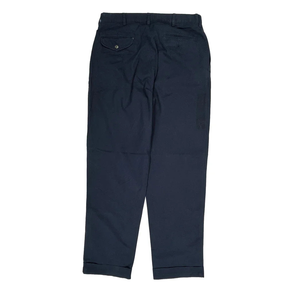 Buy Polo By Ralph Lauren Trousers - 34W 27L Navy Cotton Refurbished - $36.17 Polo By Ralph Lauren Trousers - 34W 27L Navy Cotton Refurbished - Thrifted (note: this is a term often used to describe second- refurbished available on Cerqular