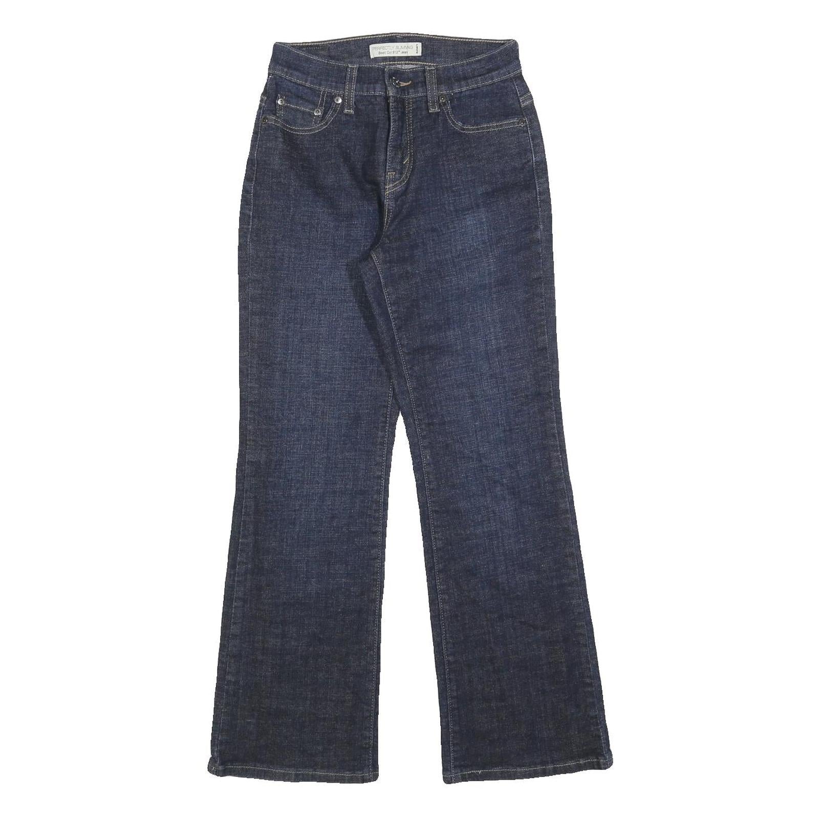 LEVI'S 512 Bootcut Womens Jeans Blue Slim Denim Woven W25 L28 Stylish Fit Refurbished - N/A refurbished available on Cerqular