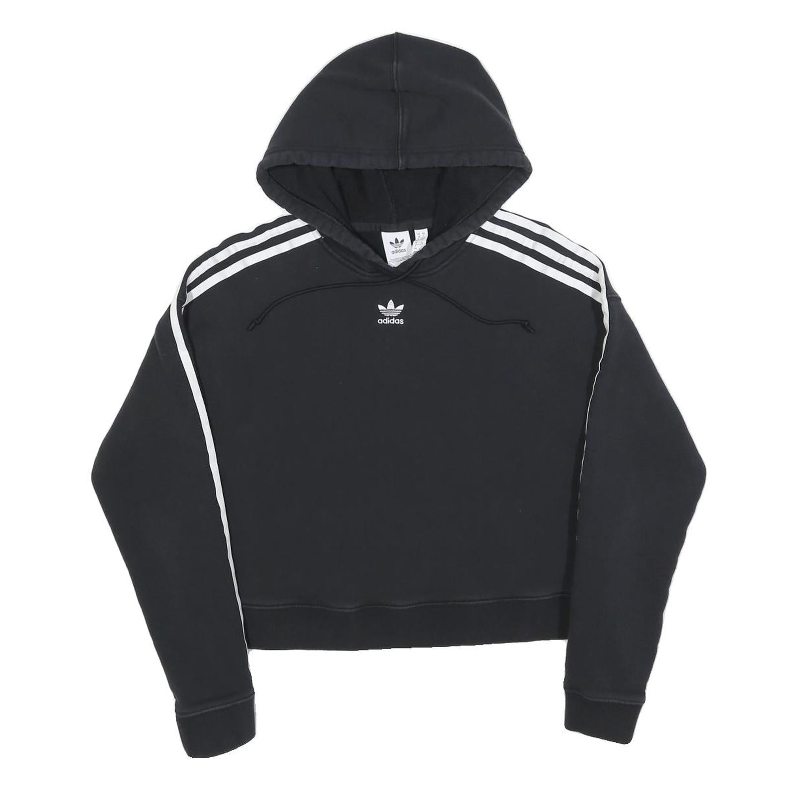 Buy ADIDAS Womens Black & White Hoodie UK 10 Cropped 3 Stripes Pullover Cotton Blend Refurbished - $33.79 ADIDAS Womens Black & White Hoodie UK 10 Cropped 3 Stripes Pullover Cotton Blend Refurbished - N/A refurbished available on Cerqular