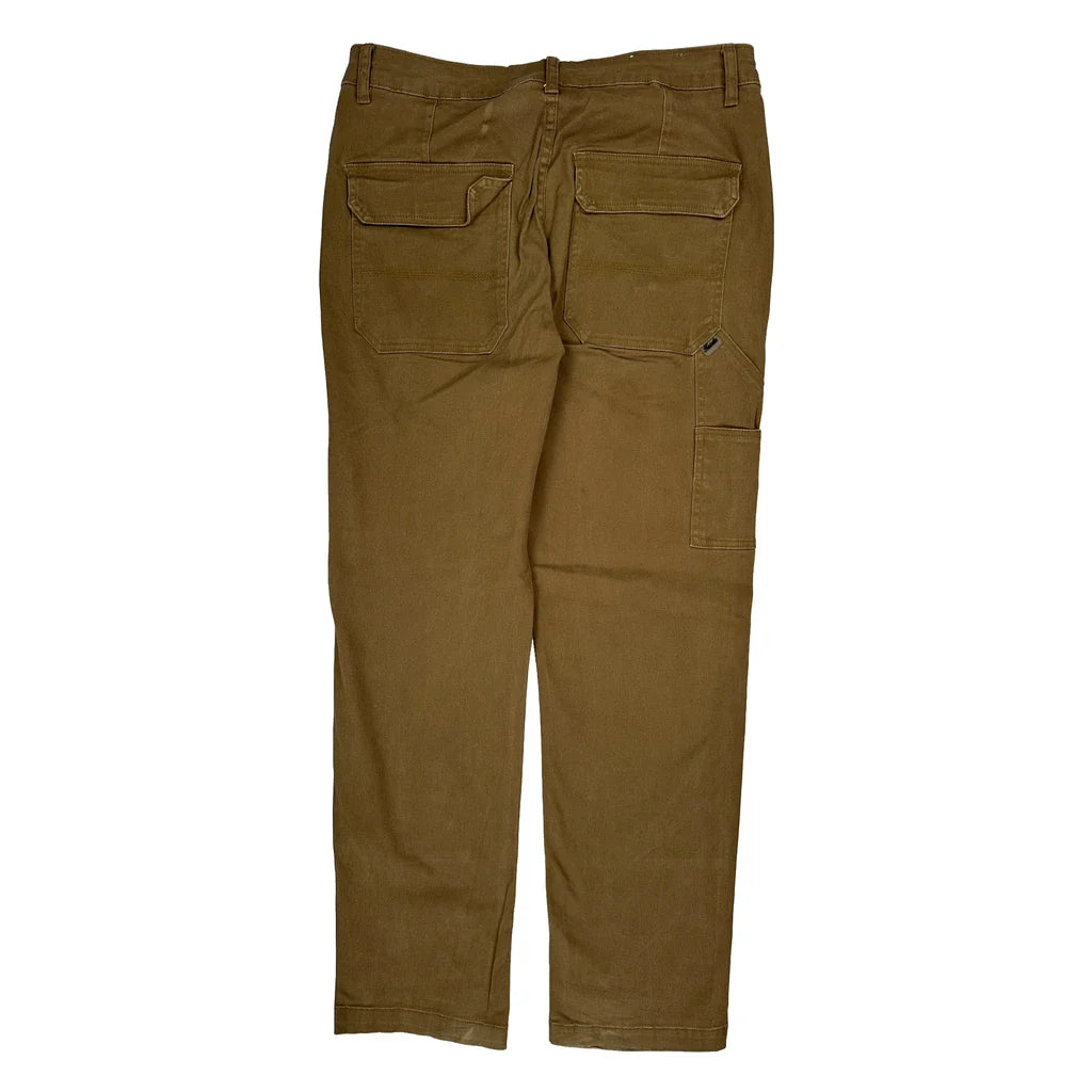 Kuwaila Carpenter Trousers - 34W 31L Brown Cotton Refurbished - Thrifted (note: this is a term often used to describe second- refurbished available on Cerqular
