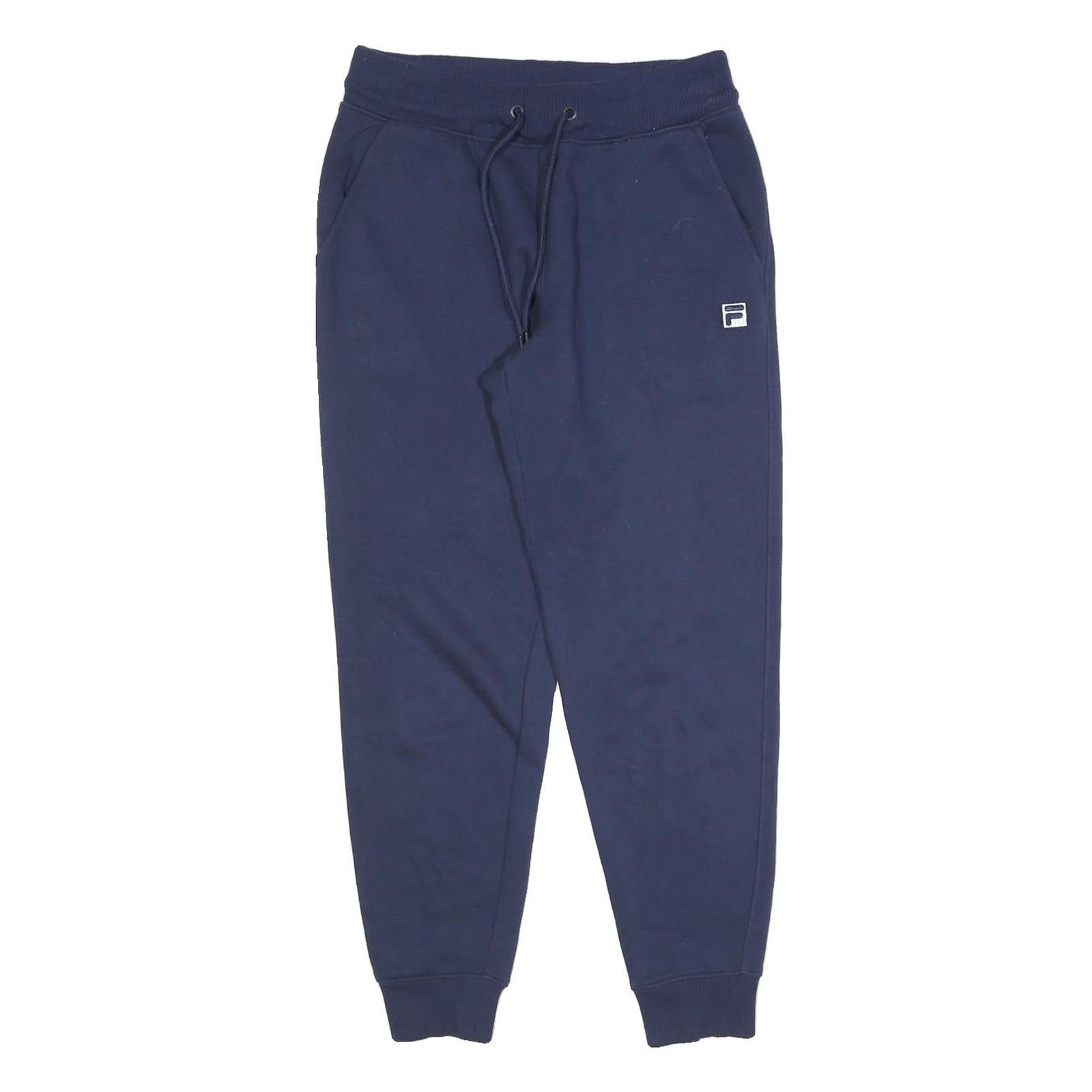 FILA Mens Joggers Navy Blue S W28 L28 Classic Tapered Cotton Blend Sweatpants Refurbished - N/A refurbished available on Cerqular