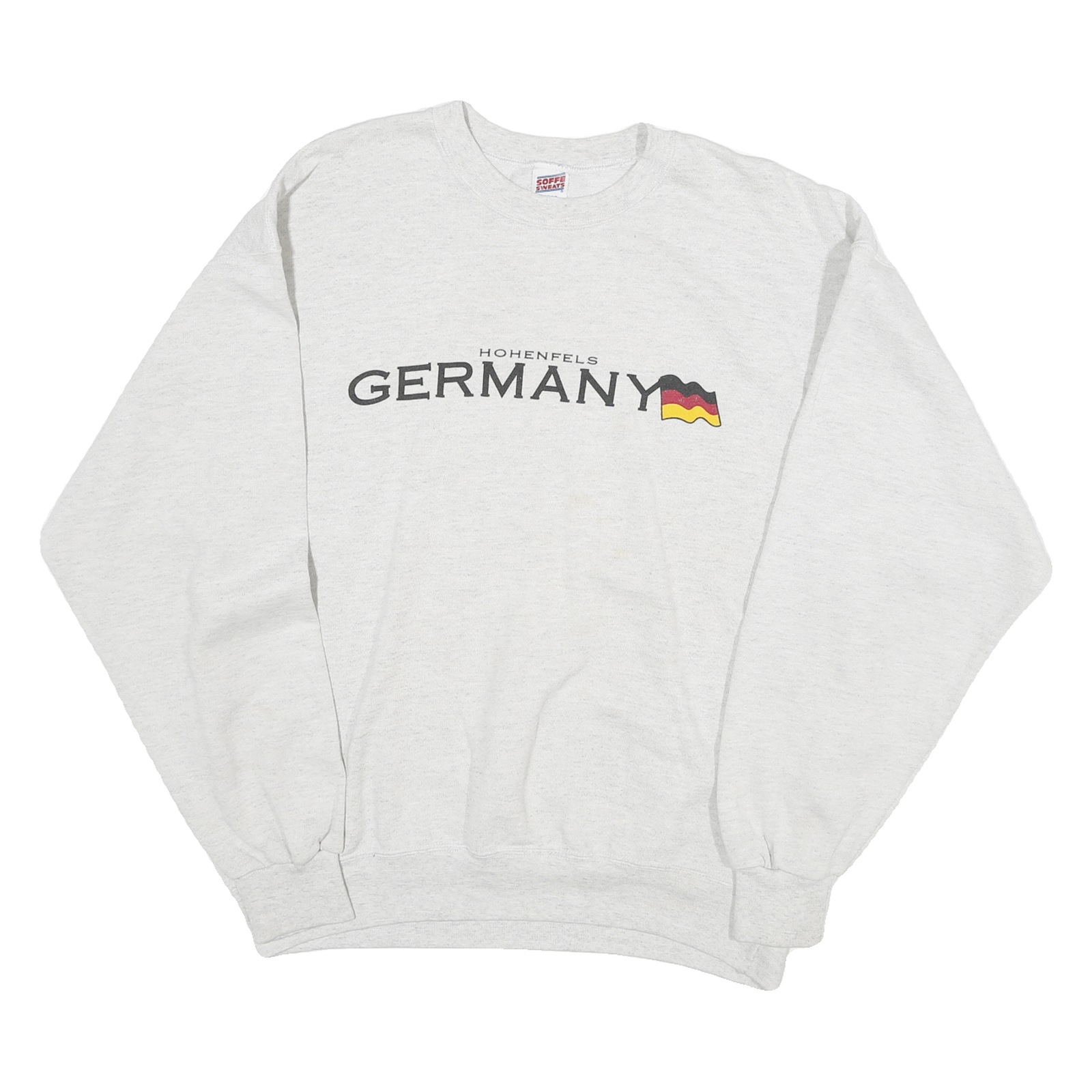 SOFFE SWEATS Mens Grey Germany Crew Neck L Cotton Blend Casual Sweatshirt Refurbished - N/A refurbished available on Cerqular