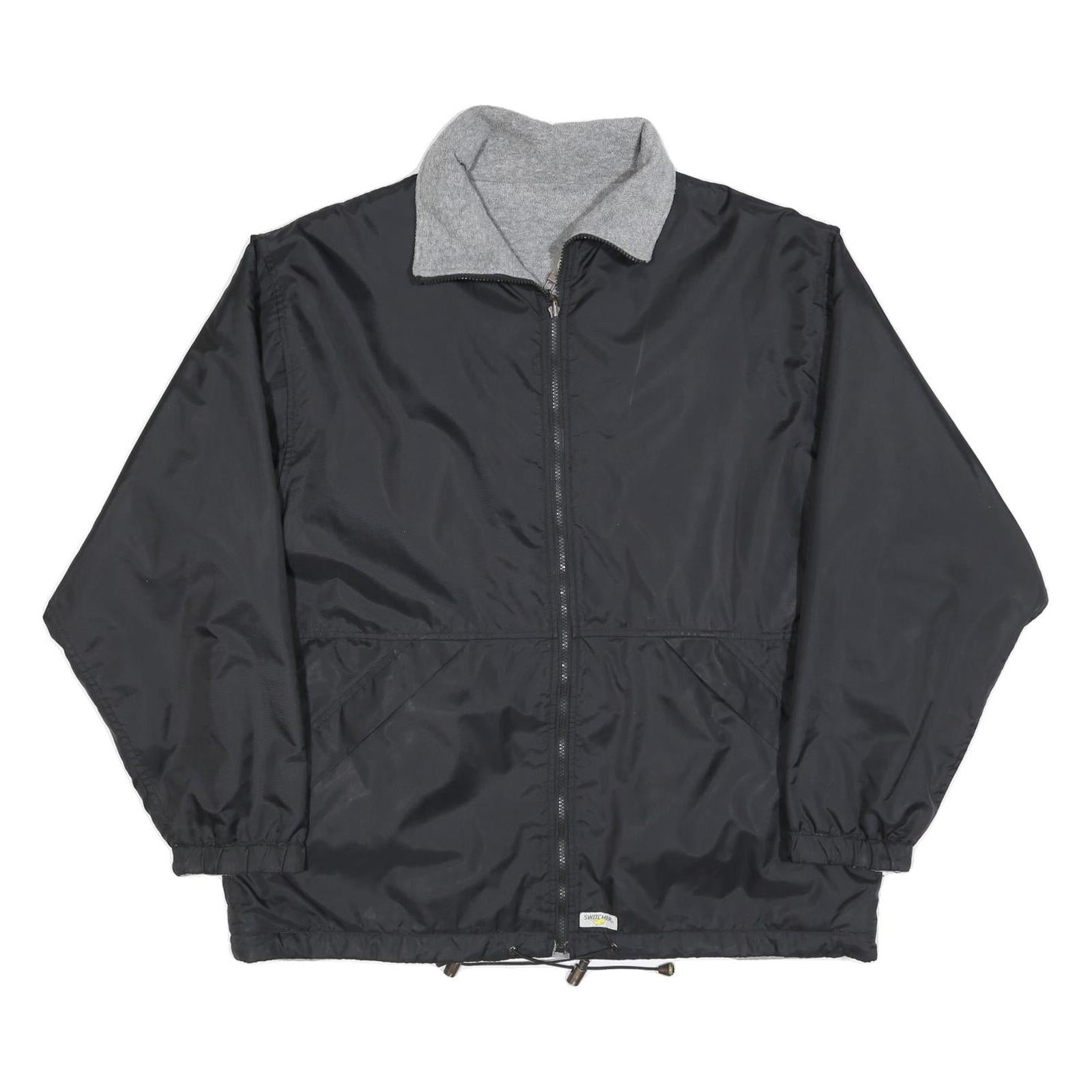 SWITCHER Mens Black Jacket L Polyester Blend Reversible Zip Plain Casual Refurbished - N/A refurbished available on Cerqular