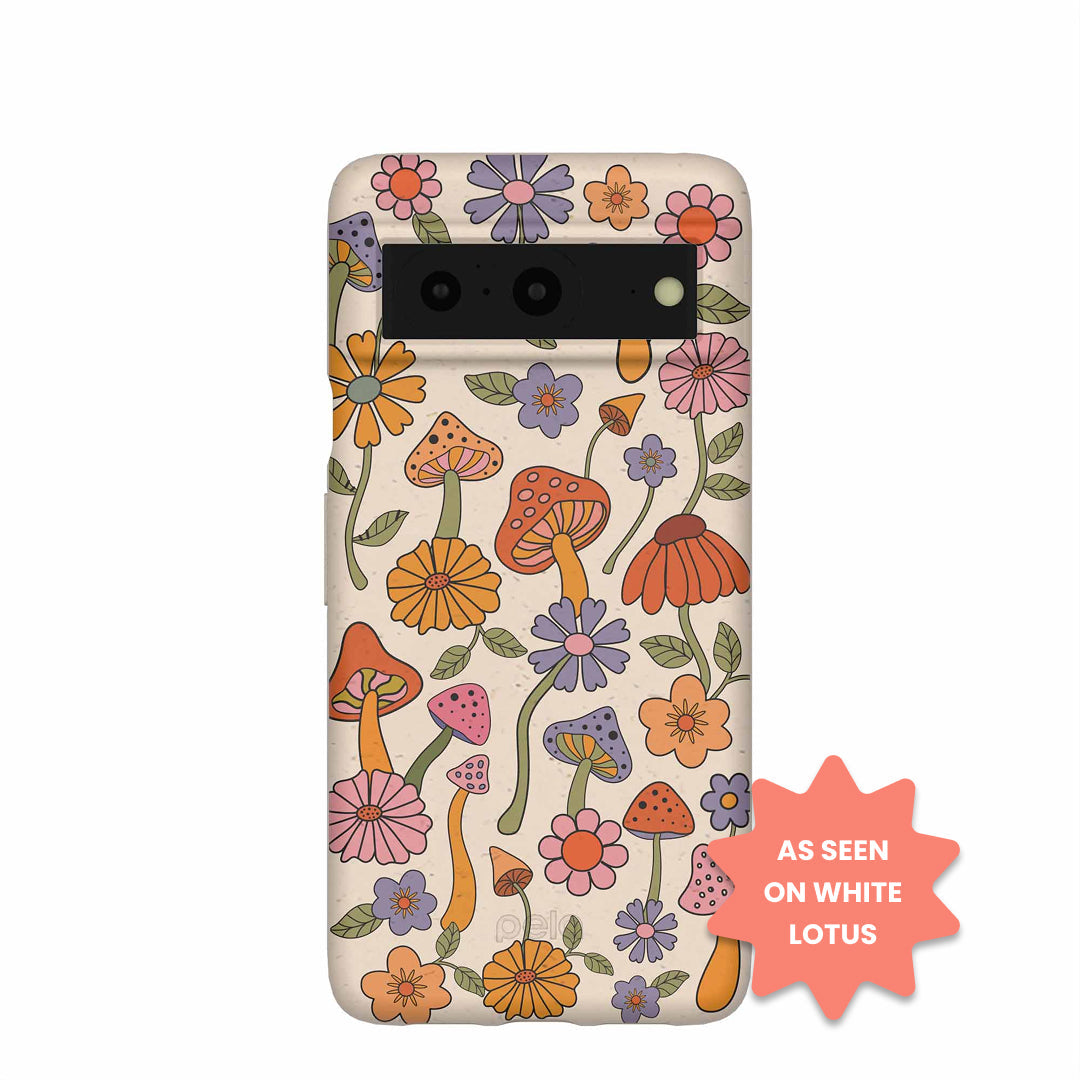 Seashell Shrooms and Blooms Google Pixel 8 Case Refurbished - Pela Case refurbished available on Cerqular