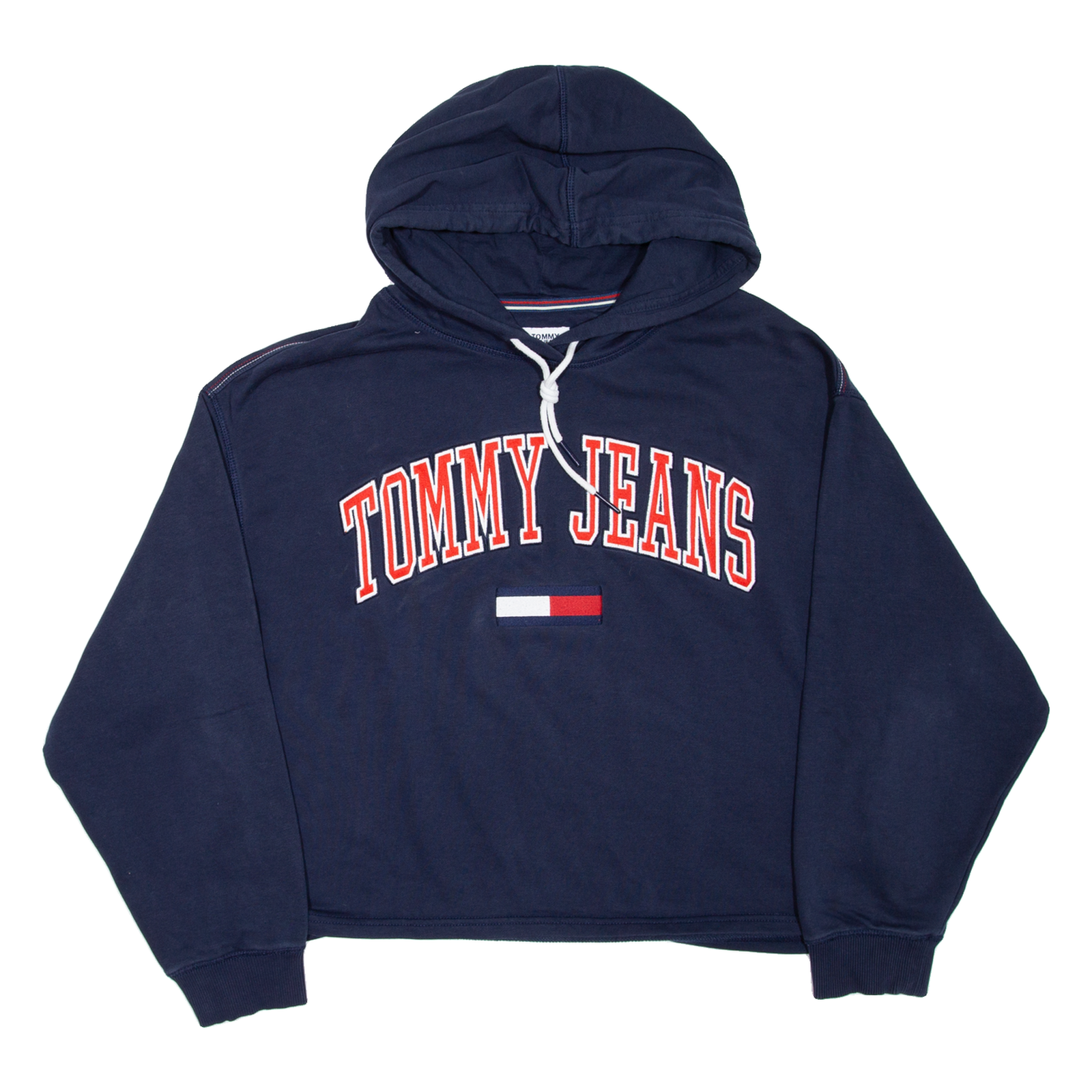 TOMMY JEANS Cropped Womens Blue Hoodie L Refurbished - N/A refurbished available on Cerqular