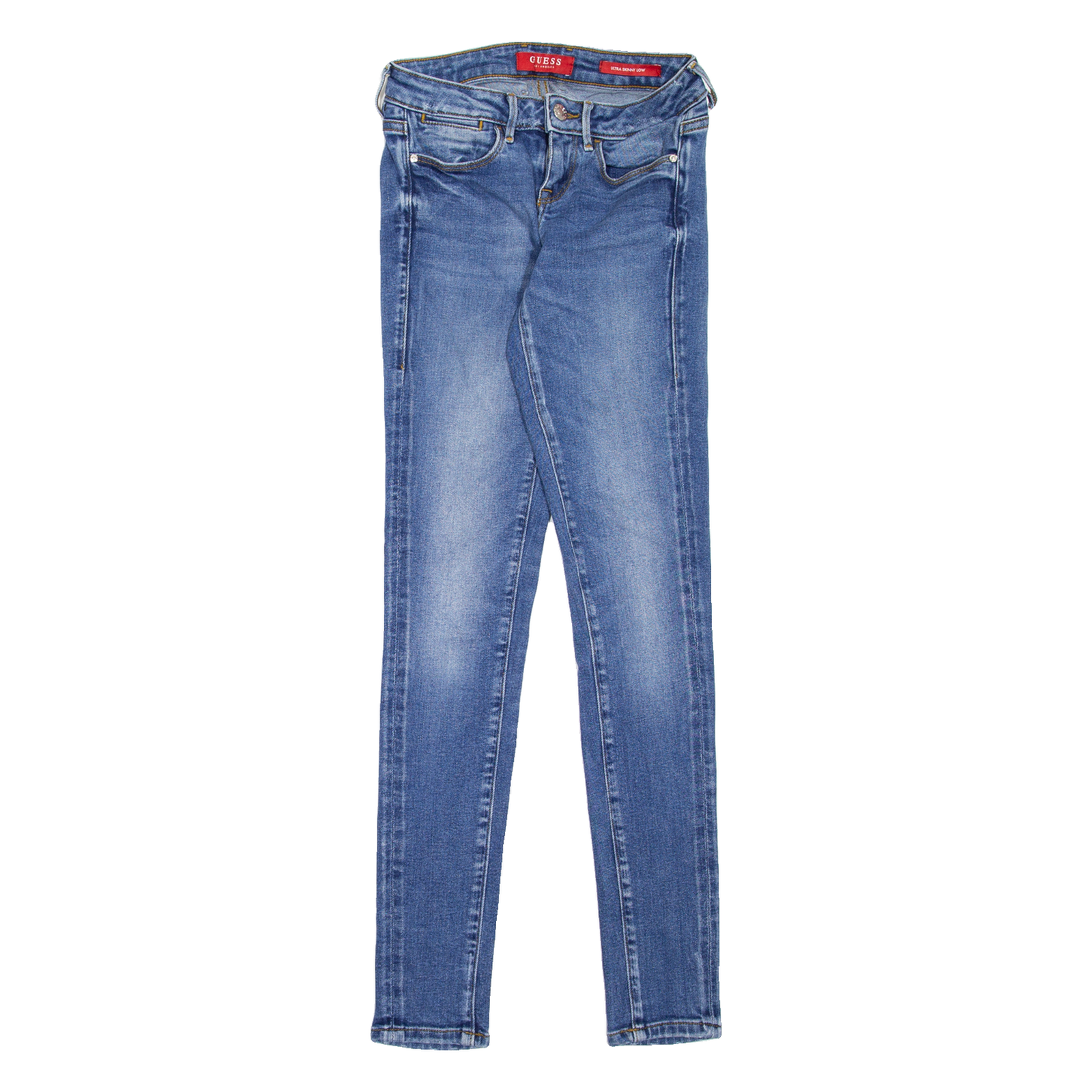 GUESS Low Rise Womens Jeans Blue Slim Skinny Stone Wash W24 L29 Refurbished - N/A refurbished available on Cerqular
