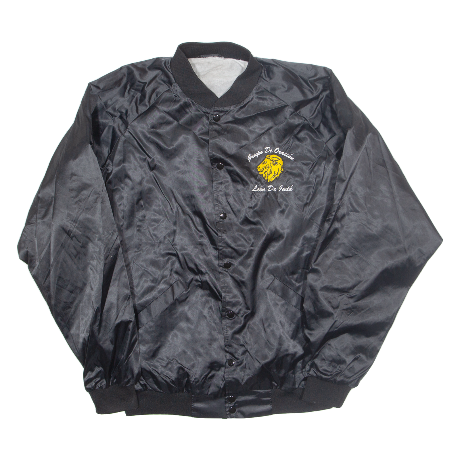 Lion Of Judah Mens Bomber Jacket Black Nylon XL Refurbished - N/A refurbished available on Cerqular