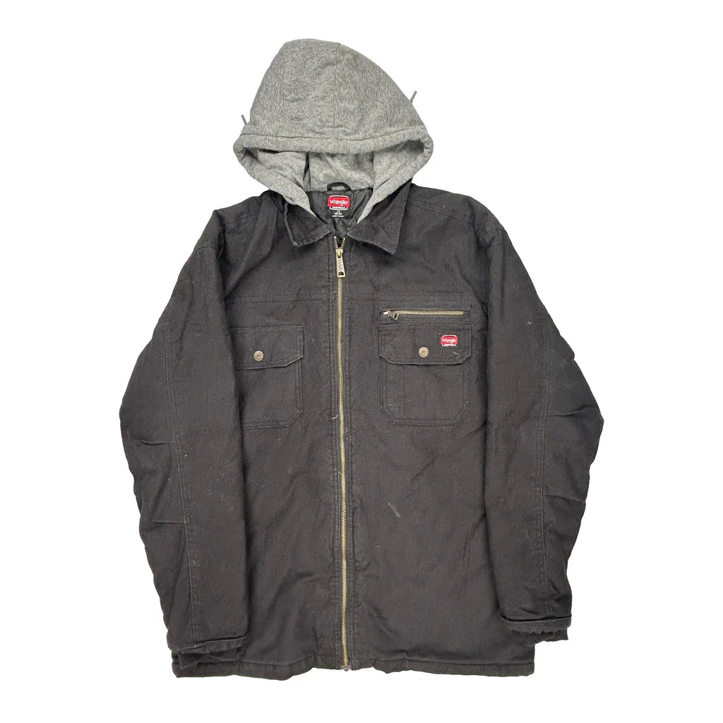 Workwear Wrangler Jacket - Large Black Cotton Refurbished - Thrifted (note: this is a term often used to describe second- refurbished available on Cerqular