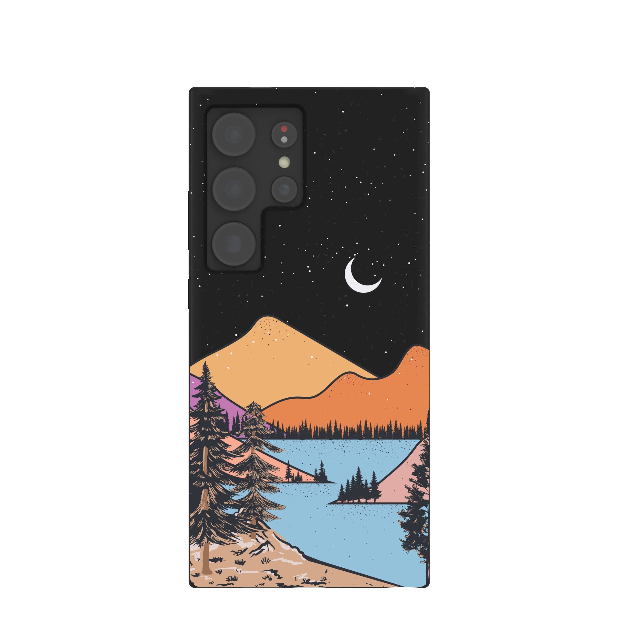 Black Night Trails Samsung Galaxy S24 Ultra Case Refurbished - Pela Case refurbished available on Cerqular