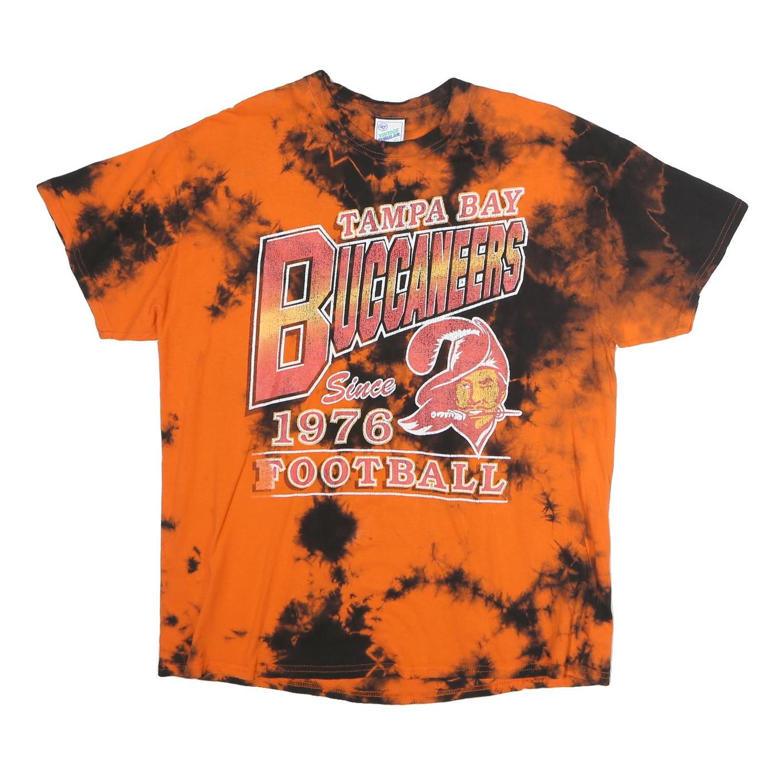 VINTAGE TURBLAR Mens Orange & Black Tie Dye Tampa Bay Buccaneers Football Refurbished - N/A refurbished available on Cerqular