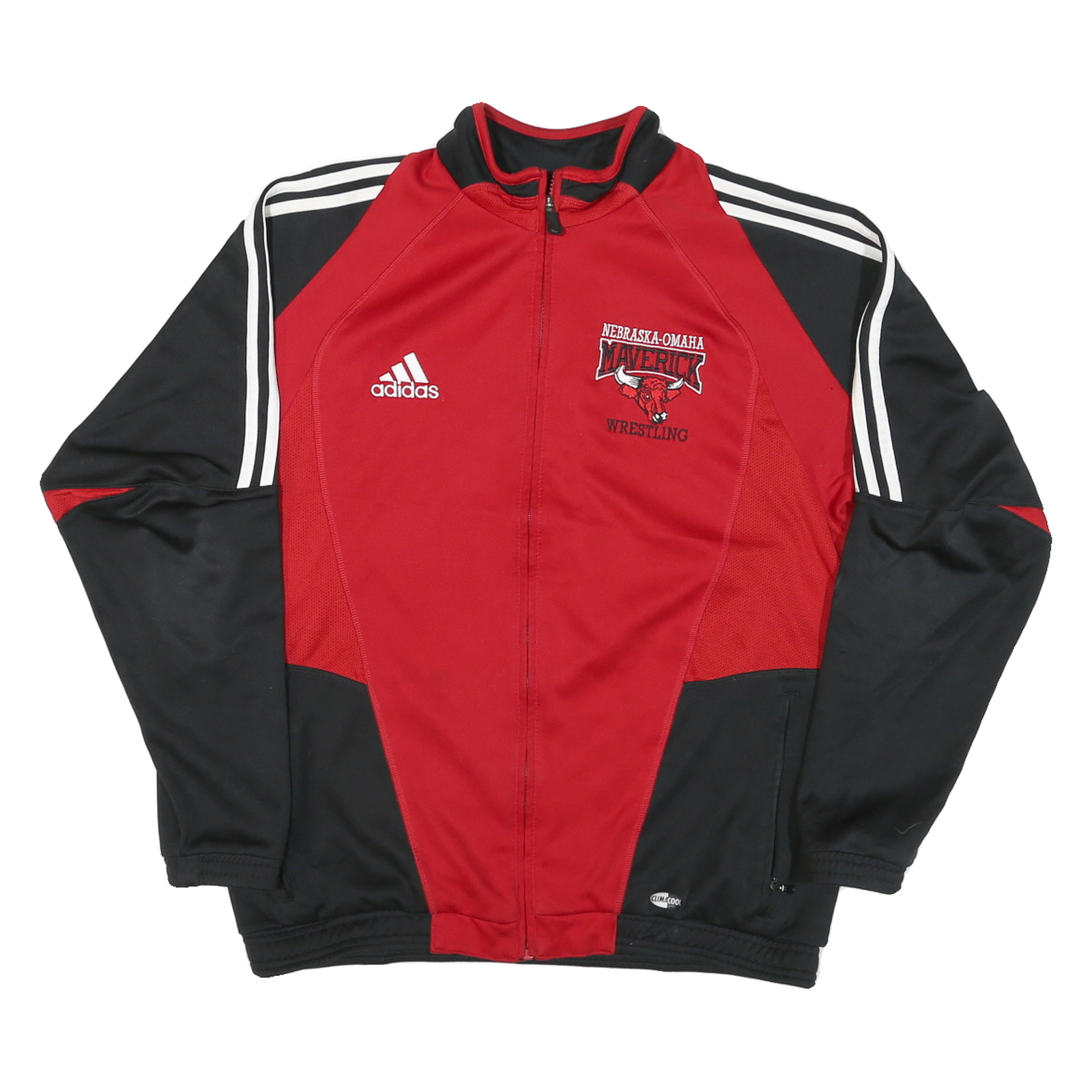 ADIDAS Mens Red & Black Nebraska-Omaha Maverick Wrestling Track Jacket M Refurbished - N/A refurbished available on Cerqular