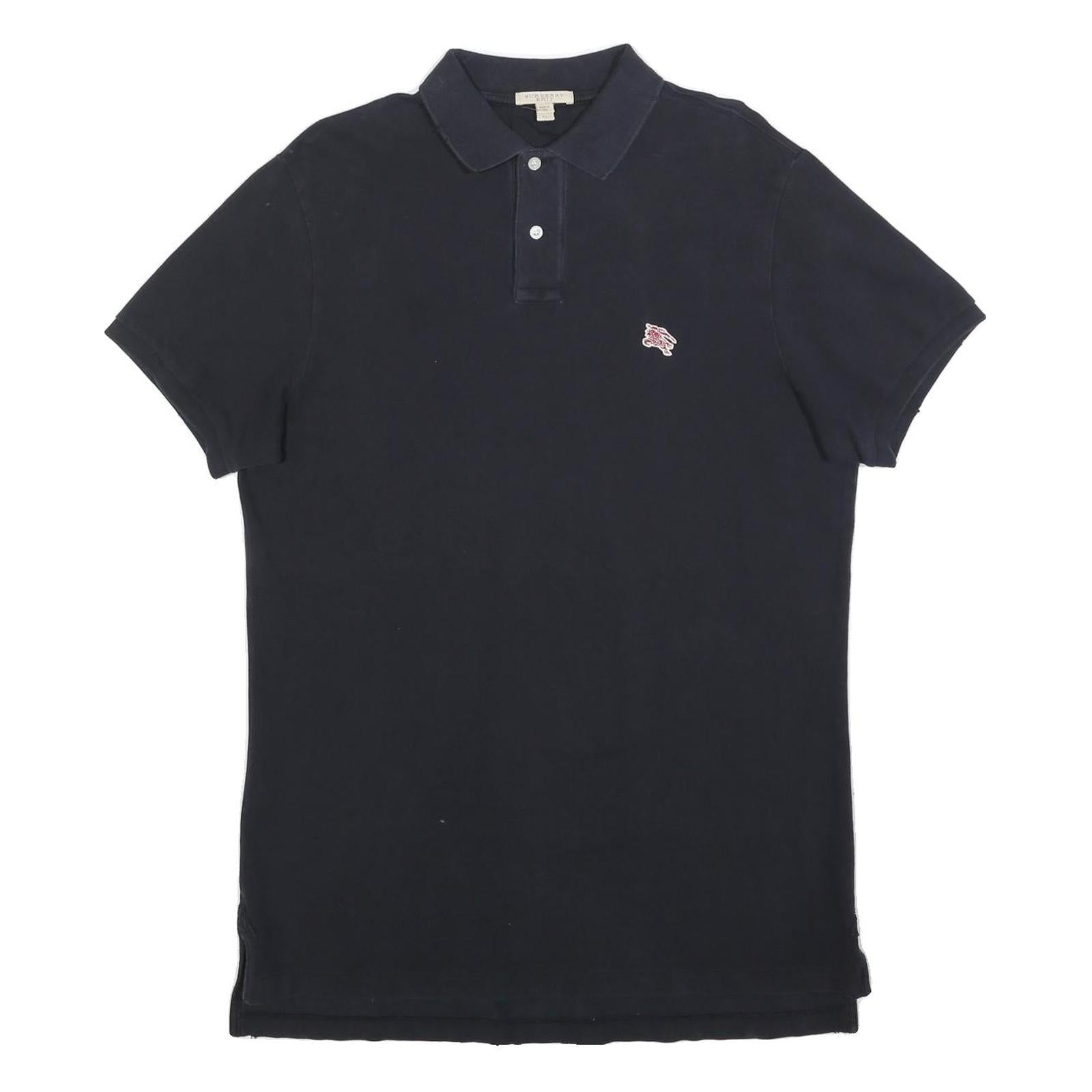 BURBERRY BRIT Womens Black Polo Shirt Jersey Cotton Blend Short Sleeve Mini Refurbished - N/A refurbished available on Cerqular