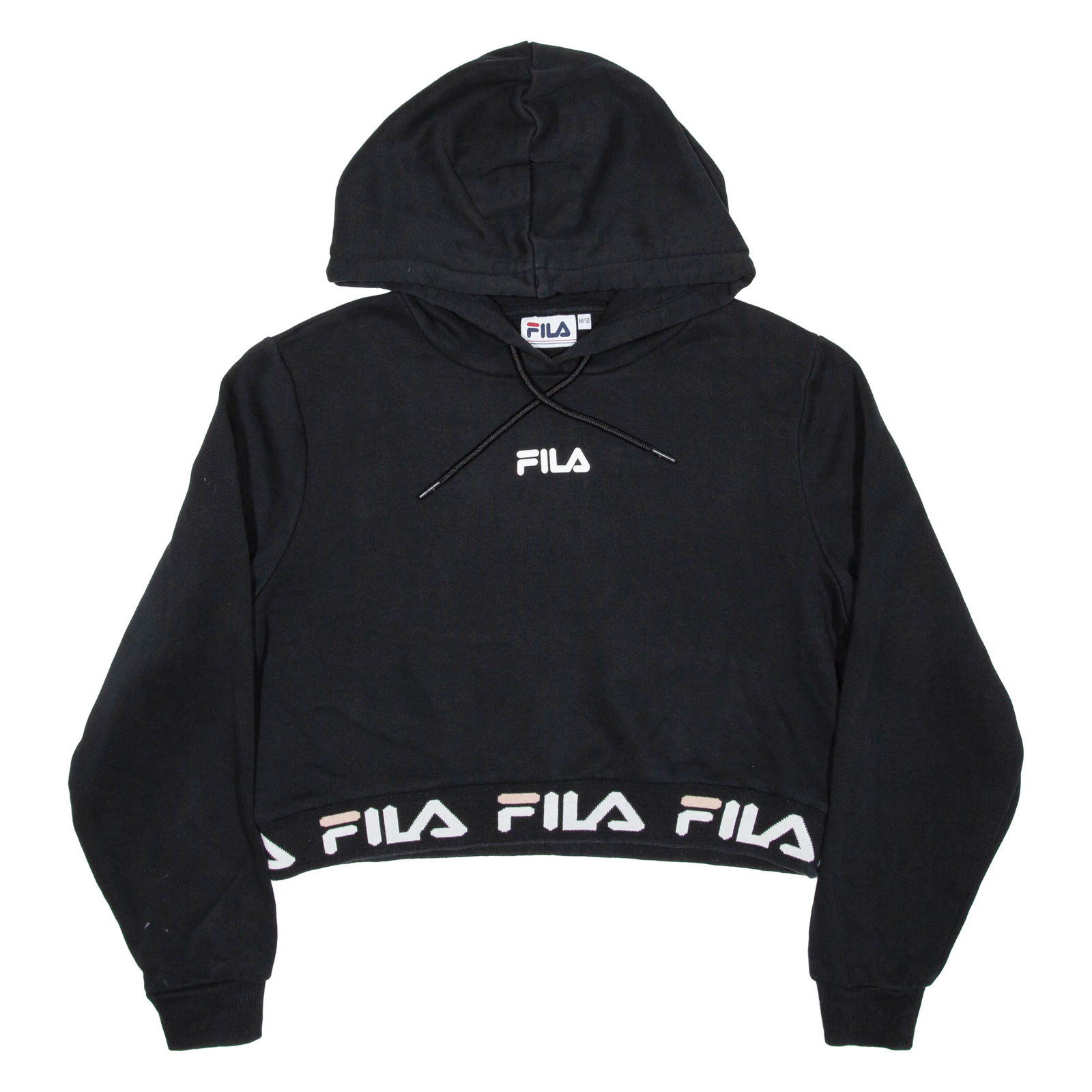 FILA Cropped Womens Black Hoodie M Refurbished - N/A refurbished available on Cerqular