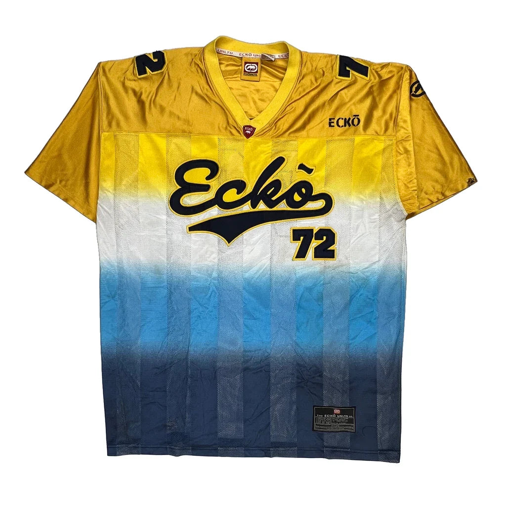 Ecko Unltd Hip Hop Jersey - 3XL White Polyester Refurbished - Thrifted (note: this is a term often used to describe second- refurbished available on Cerqular