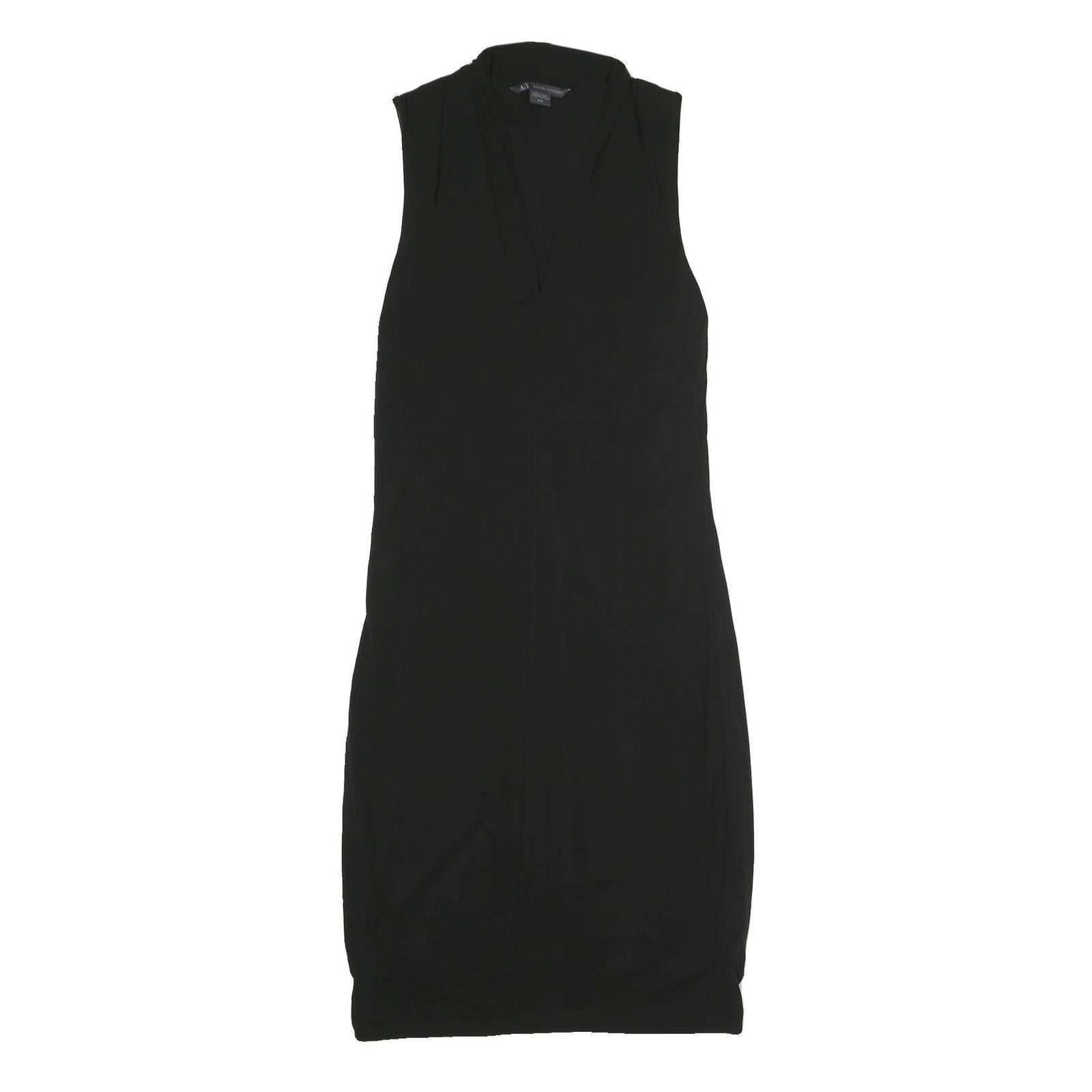 ARMANI EXCHANGE Womens Black Sleeveless Polyester Dress M V-Neck Bodycon Midi Refurbished - N/A refurbished available on Cerqular