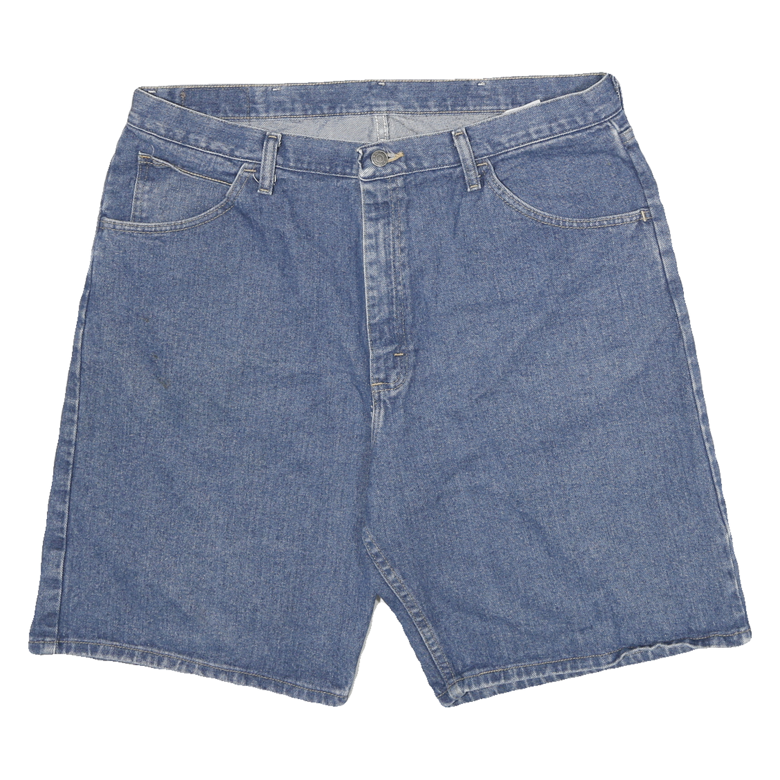 WRANGLER Mens Blue Denim Classic 3XL W38 Shorts Cotton Comfortable Style Refurbished - N/A refurbished available on Cerqular